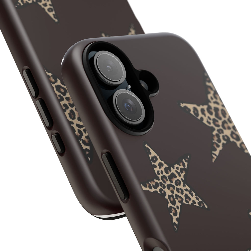 Leopard Star iPhone Case — Chic Brown Protective Tough Case