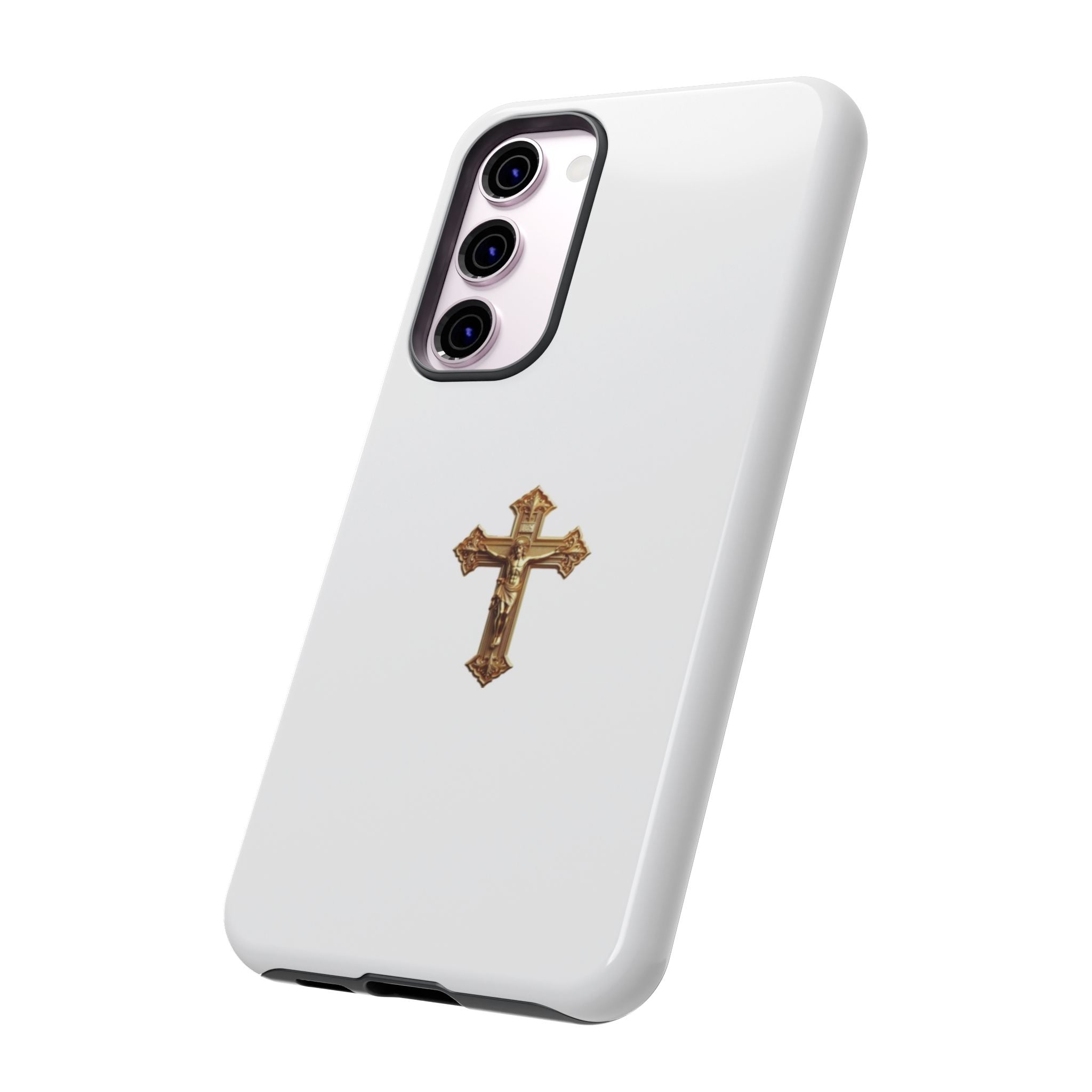 Gold Cross Tough Phone Case | Protective Cover