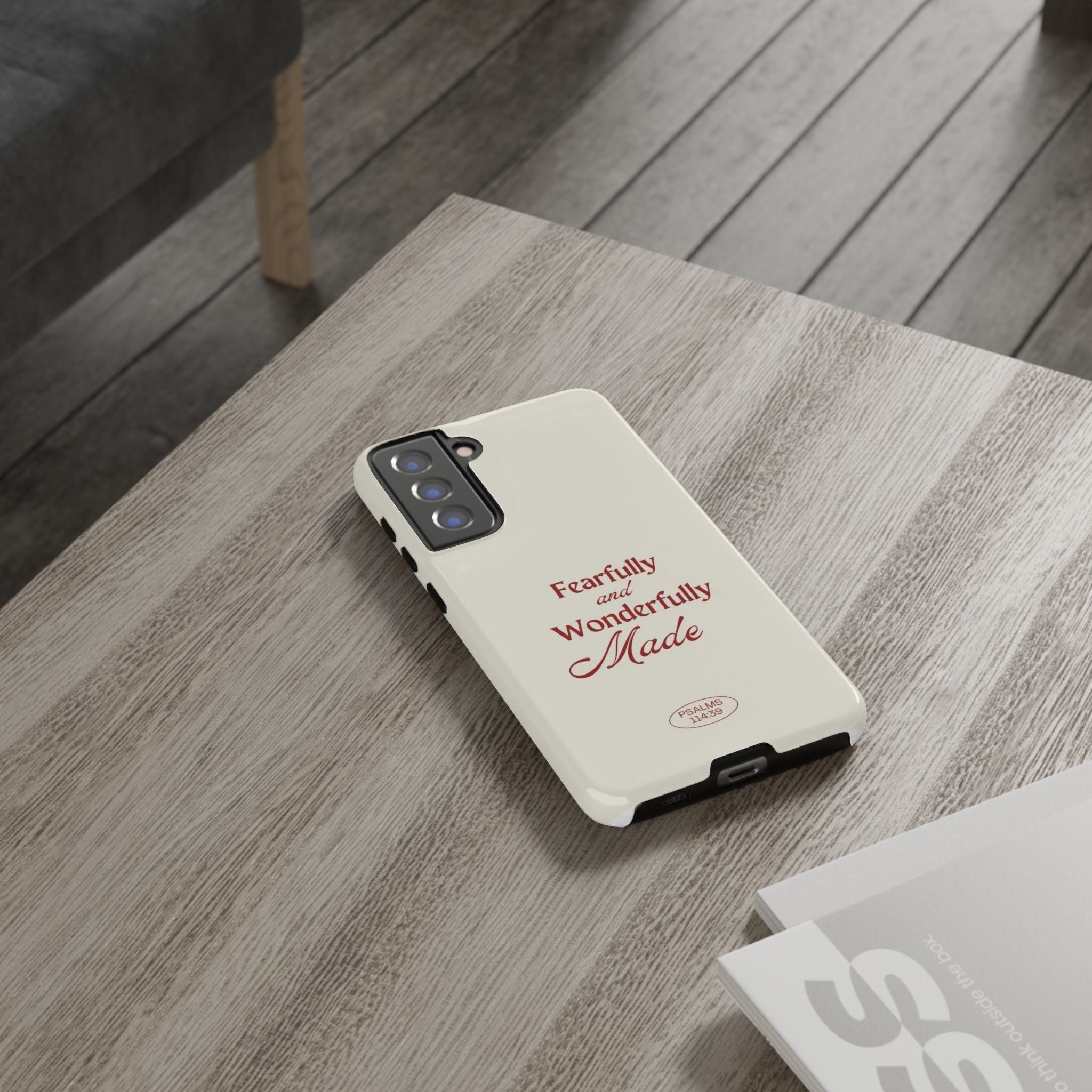 Tough Phone Case — "Fearfully and Wonderfully Made" Christian Scripture Protective Case