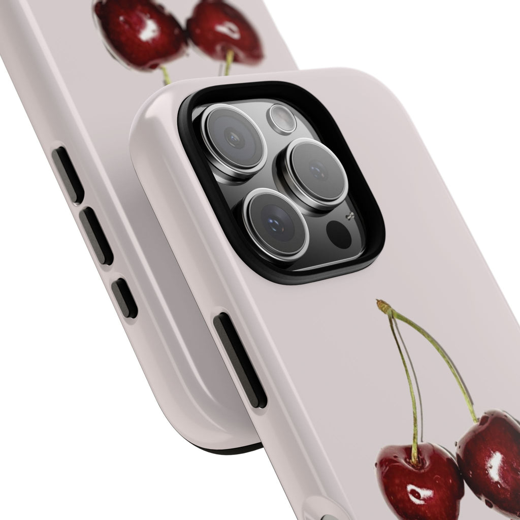 Cherry Vintage iPhone Case — Retro Cherry Illustration with 'CHERRY' Text