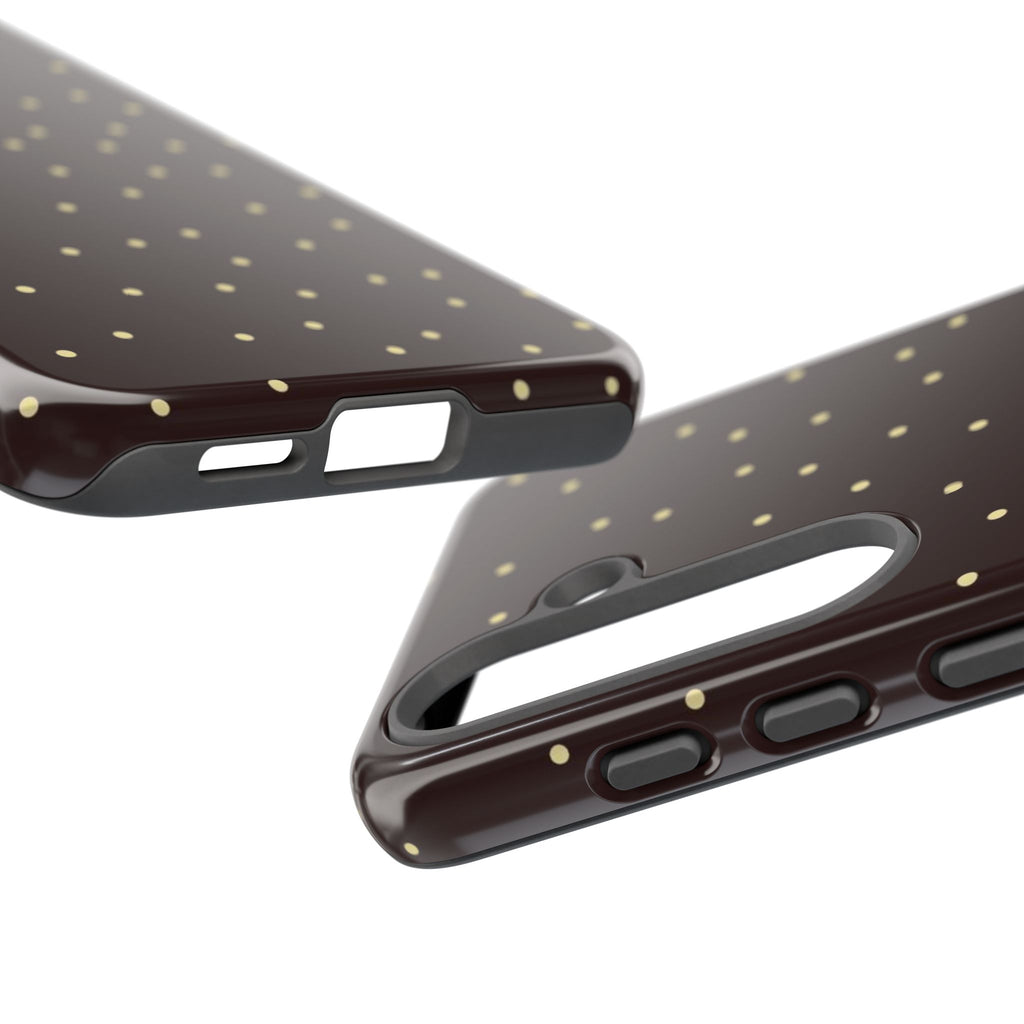 Brown Gold Polka Dot Tough Phone Case