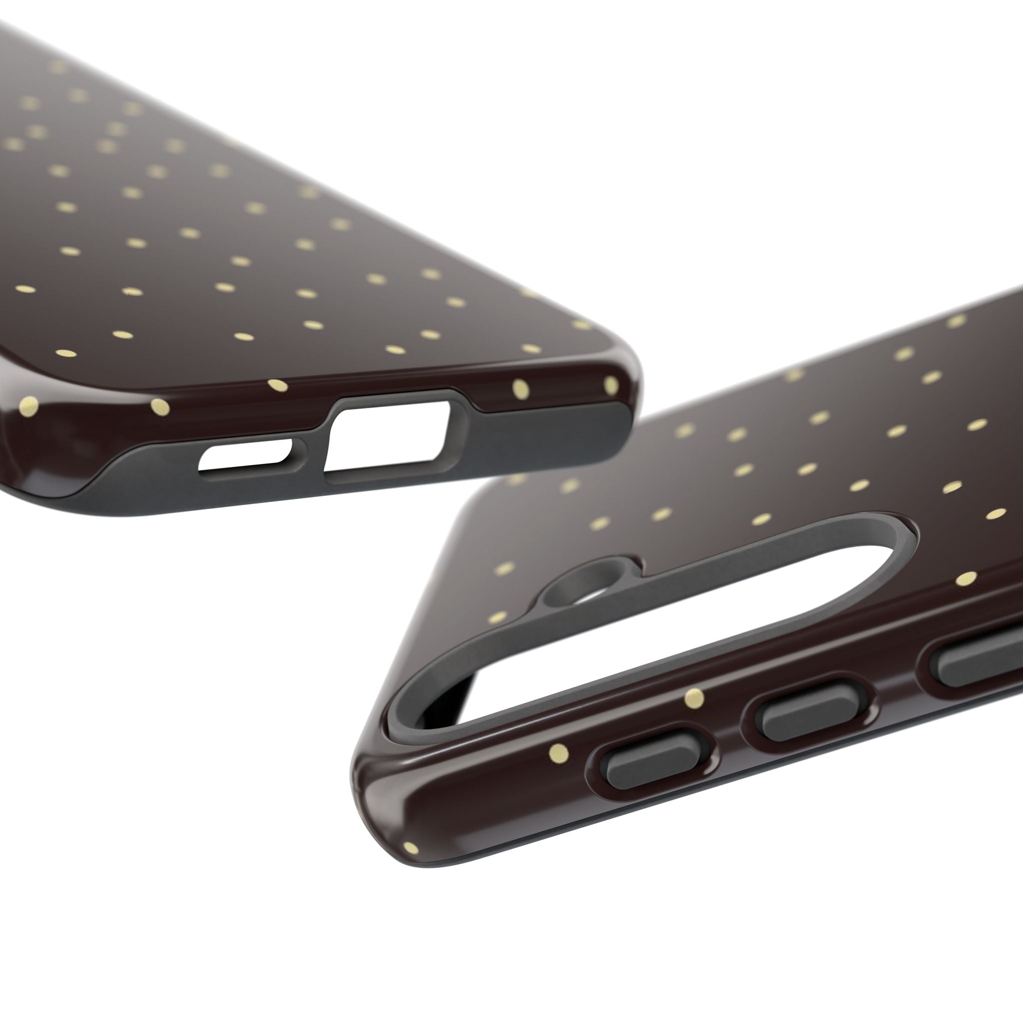Brown Gold Polka Dot Tough Phone Case