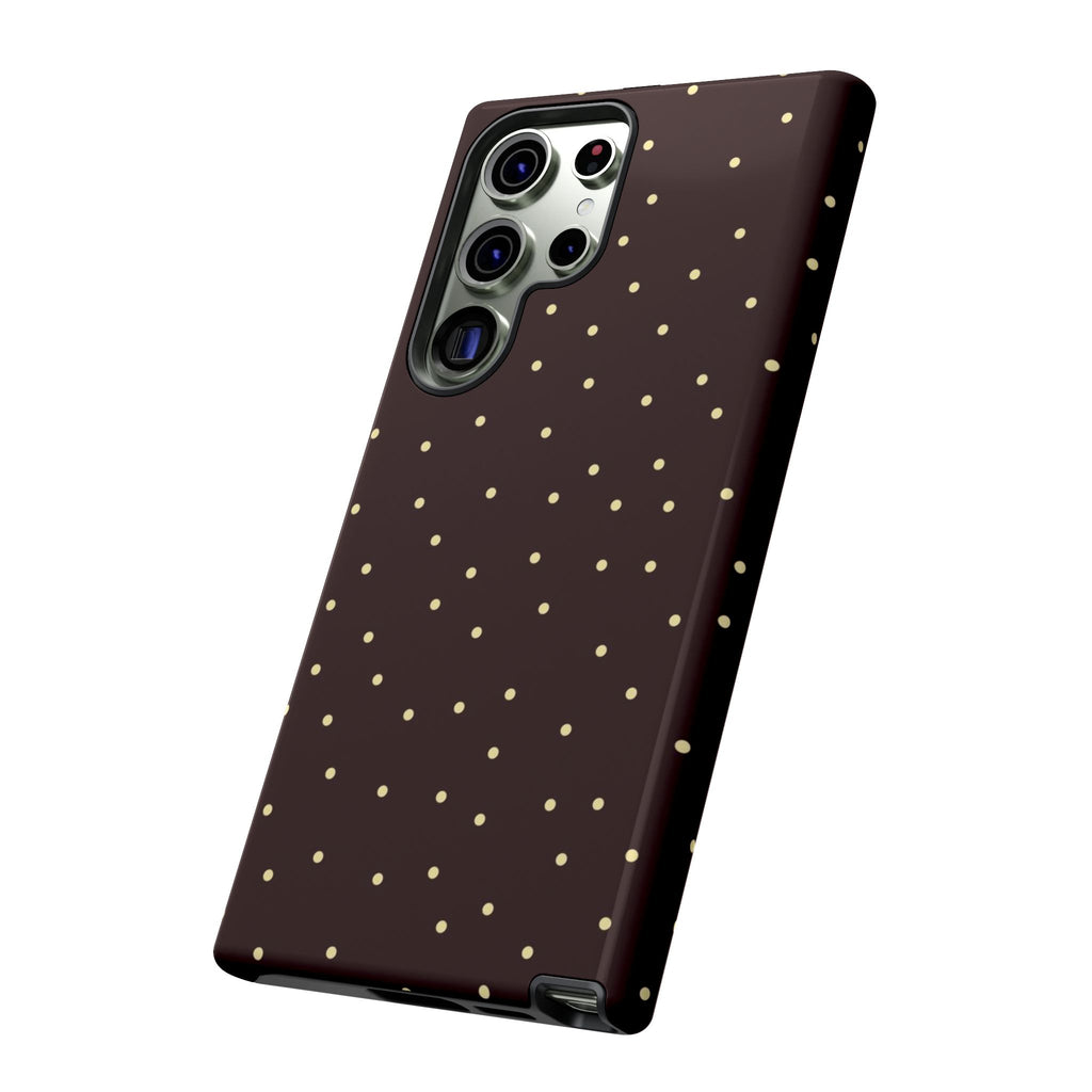 Brown Gold Polka Dot Tough Phone Case