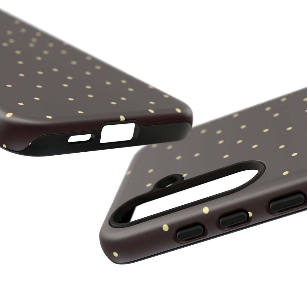 Brown Gold Polka Dot Tough Phone Case