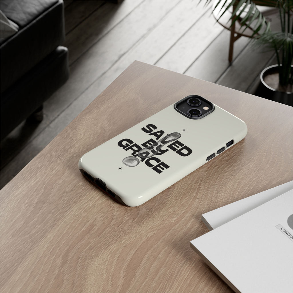 Saved By Grace Tough Phone Case — Christian Faith iPhone Cover