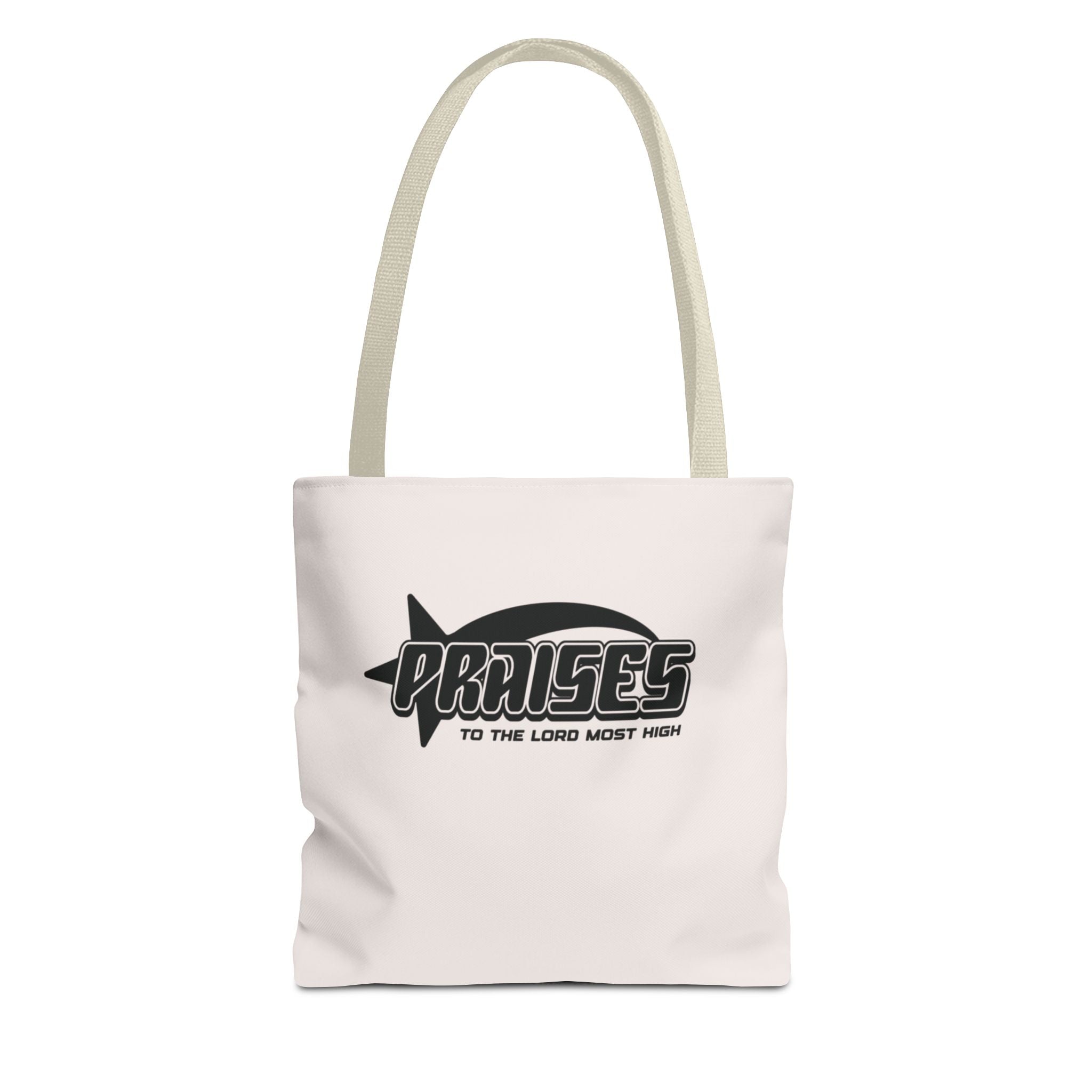 Praise Tote Bag — 'Praises to the Lord' Scripture Canvas Tote