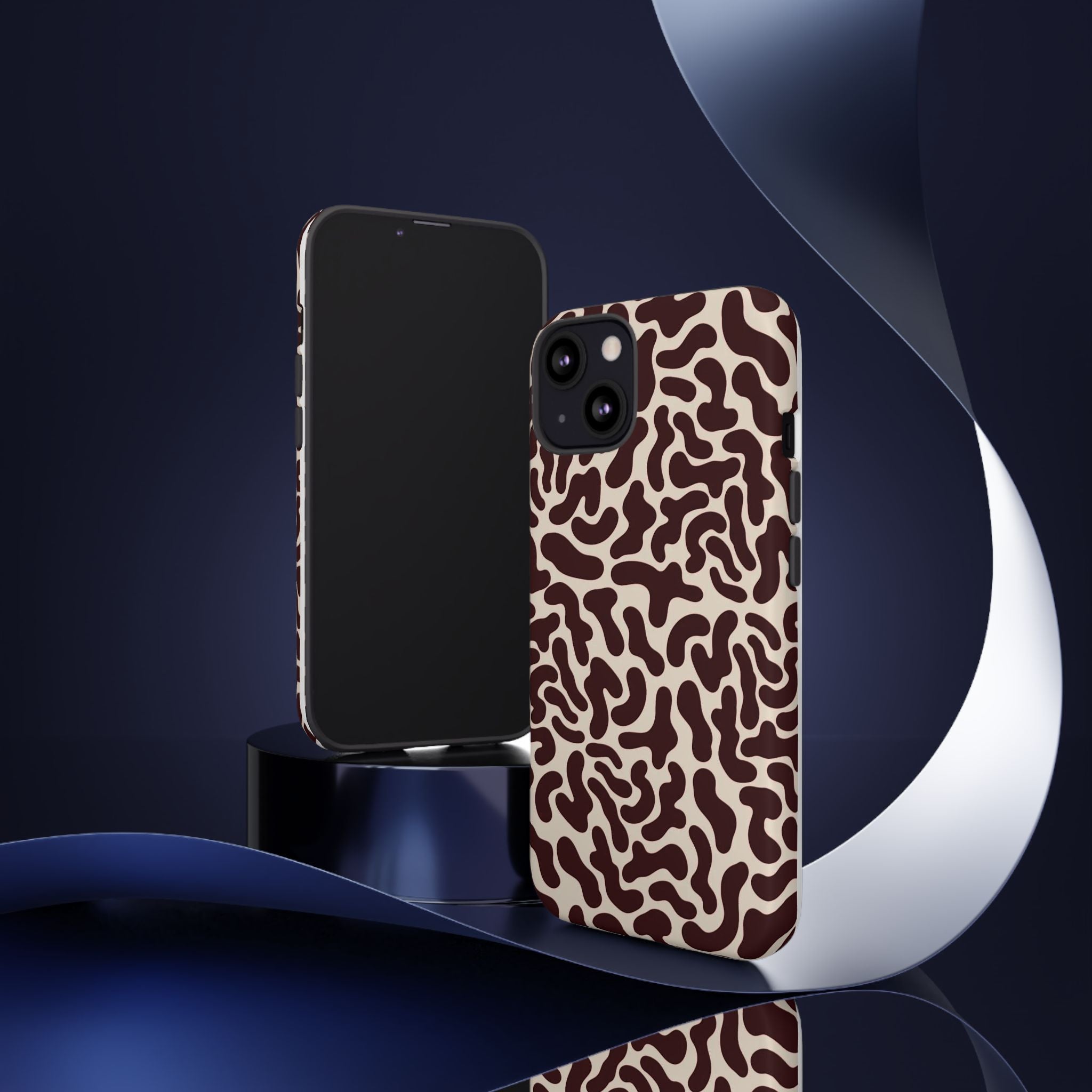 Animal Print iPhone Case - Brown Abstract Cow Pattern Tough Case