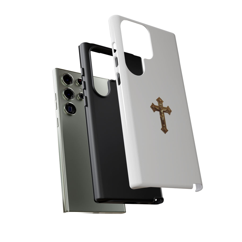 Gold Cross Tough Phone Case | Protective Cover