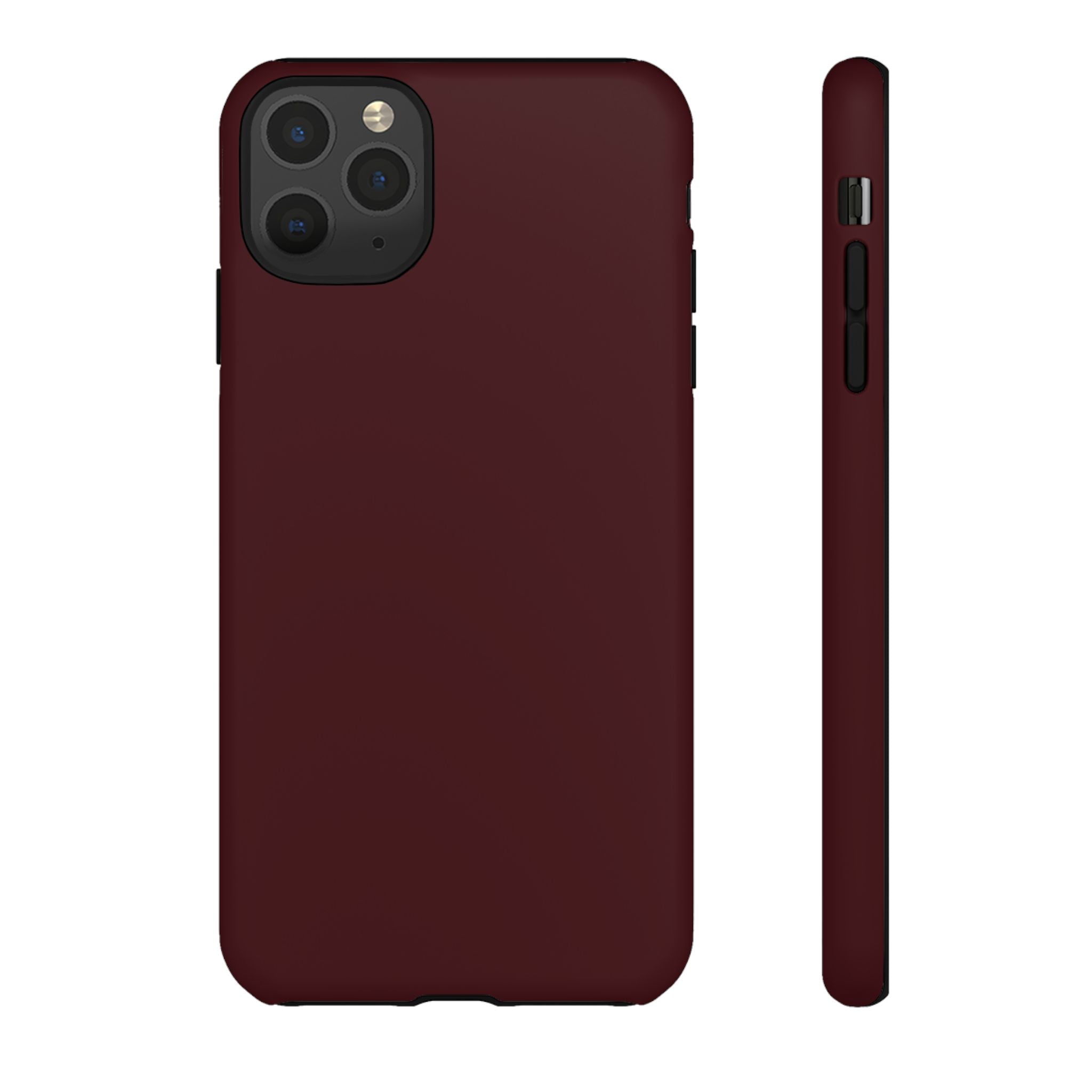 Maroon Tough iPhone Case — Slim Impact-Resistant Protective Cover