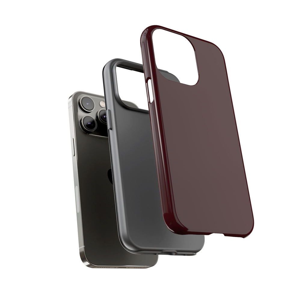 Maroon Tough iPhone Case — Slim Impact-Resistant Protective Cover