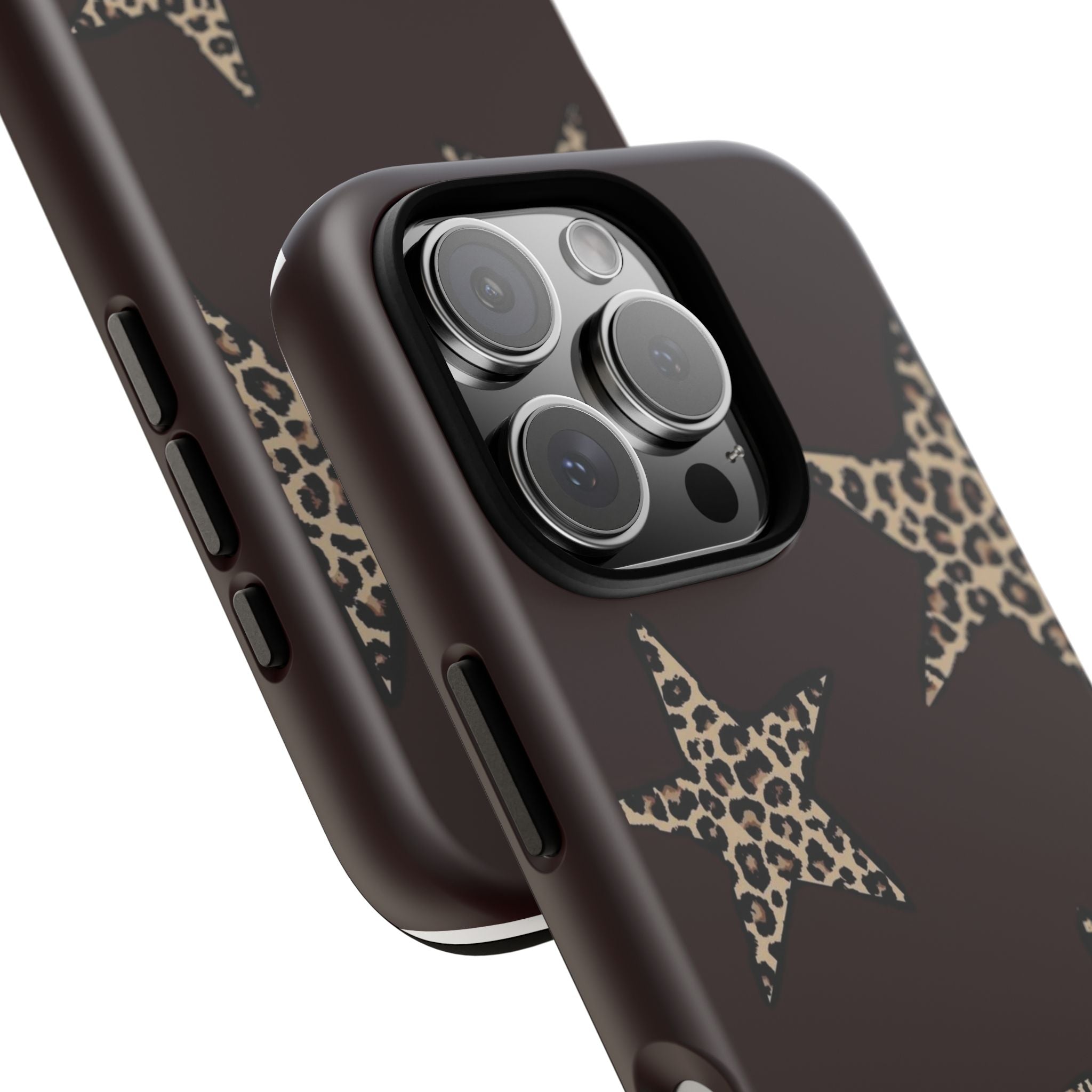 Leopard Star iPhone Case — Chic Brown Protective Tough Case