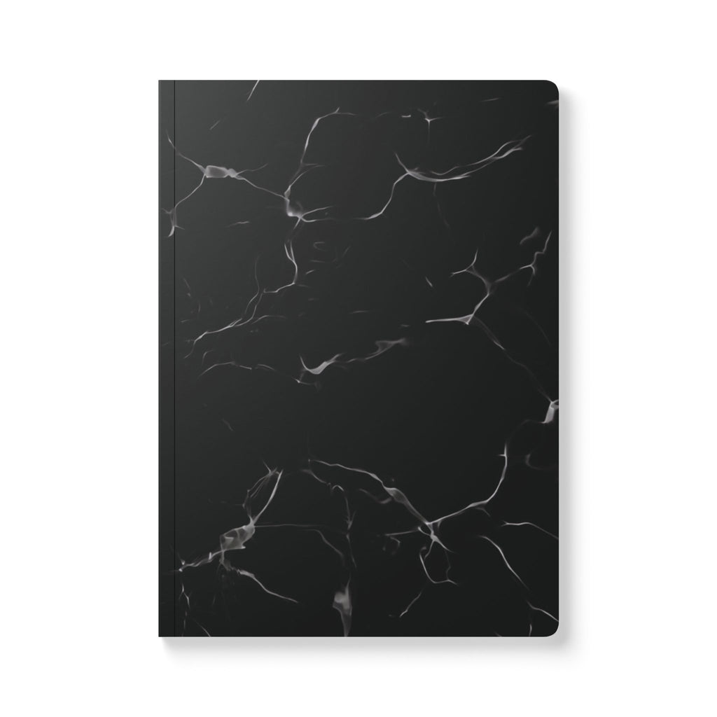 Black Marble Softcover Journal — Elegant Notebook with Printed Interior Pages