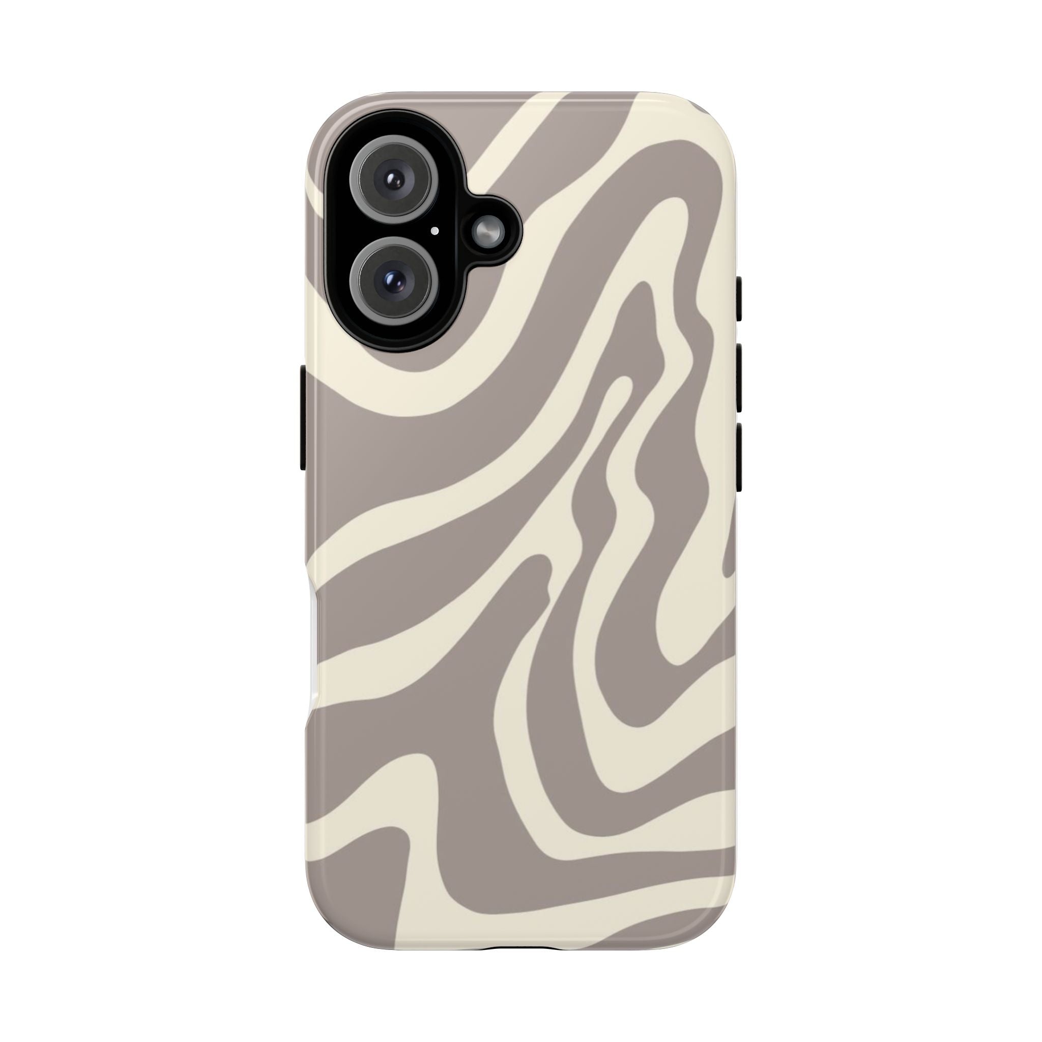 Neutral Zebra Print Tough iPhone Case