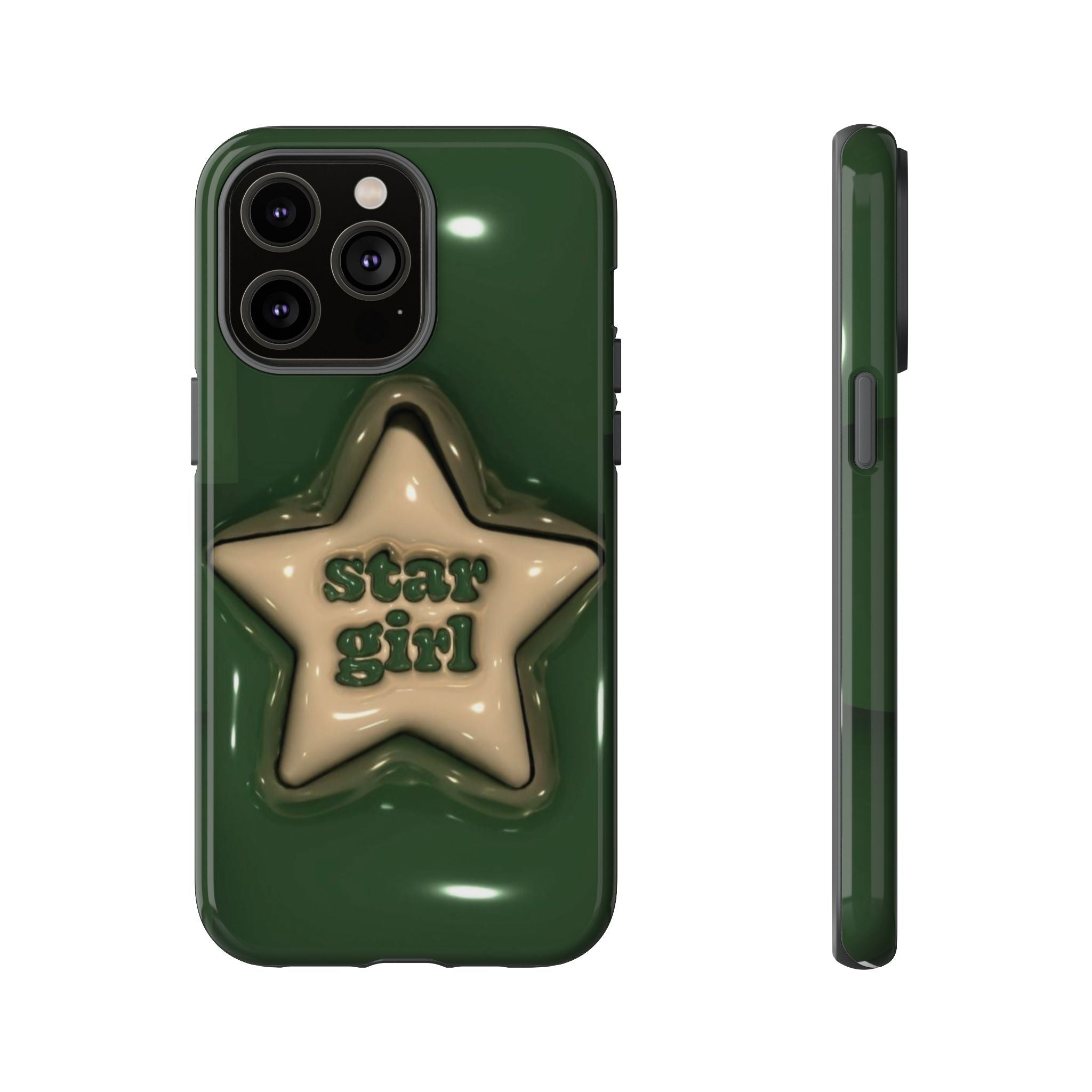 Star Girl iPhone Case — Green Star Protective Case