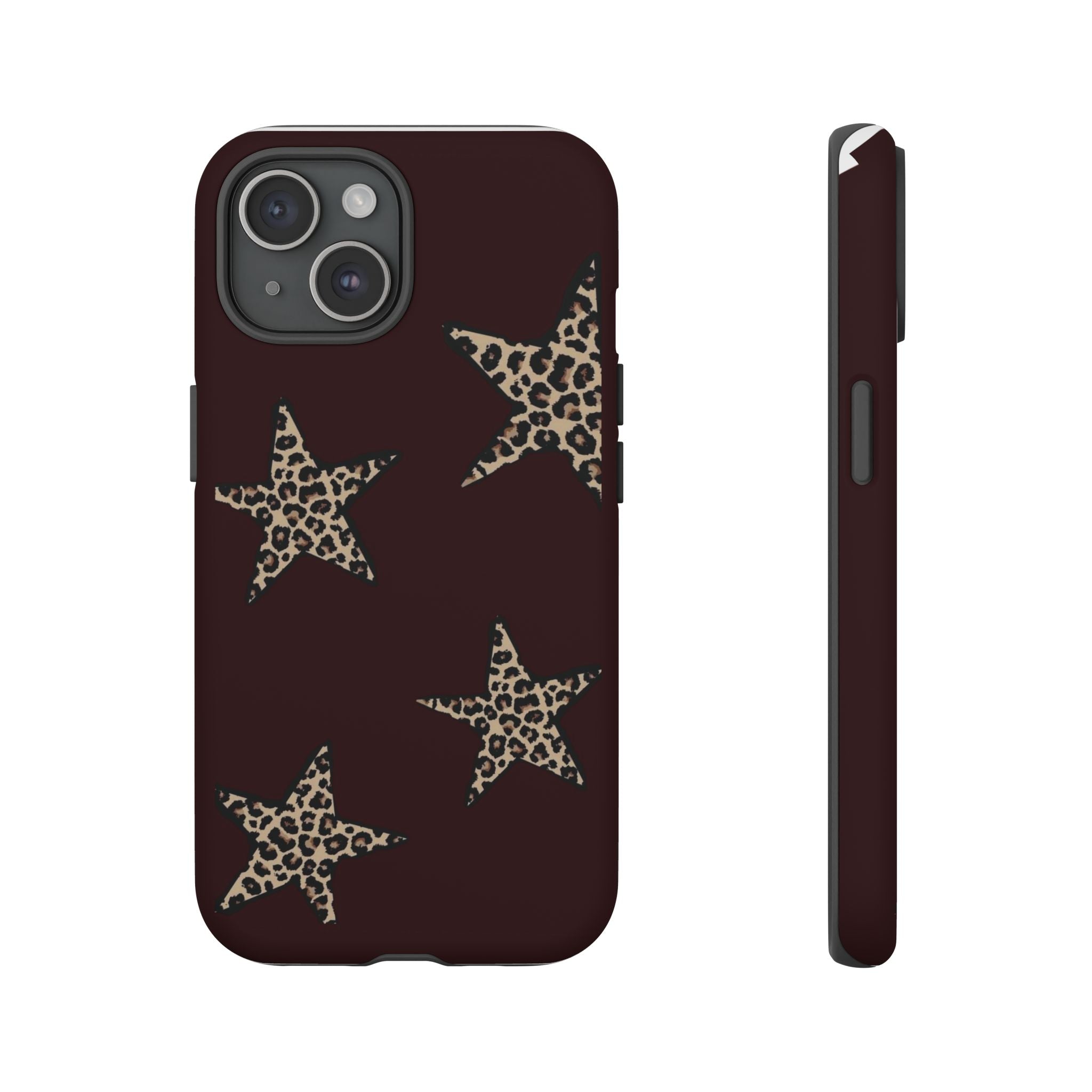 Leopard Star iPhone Case — Chic Brown Protective Tough Case