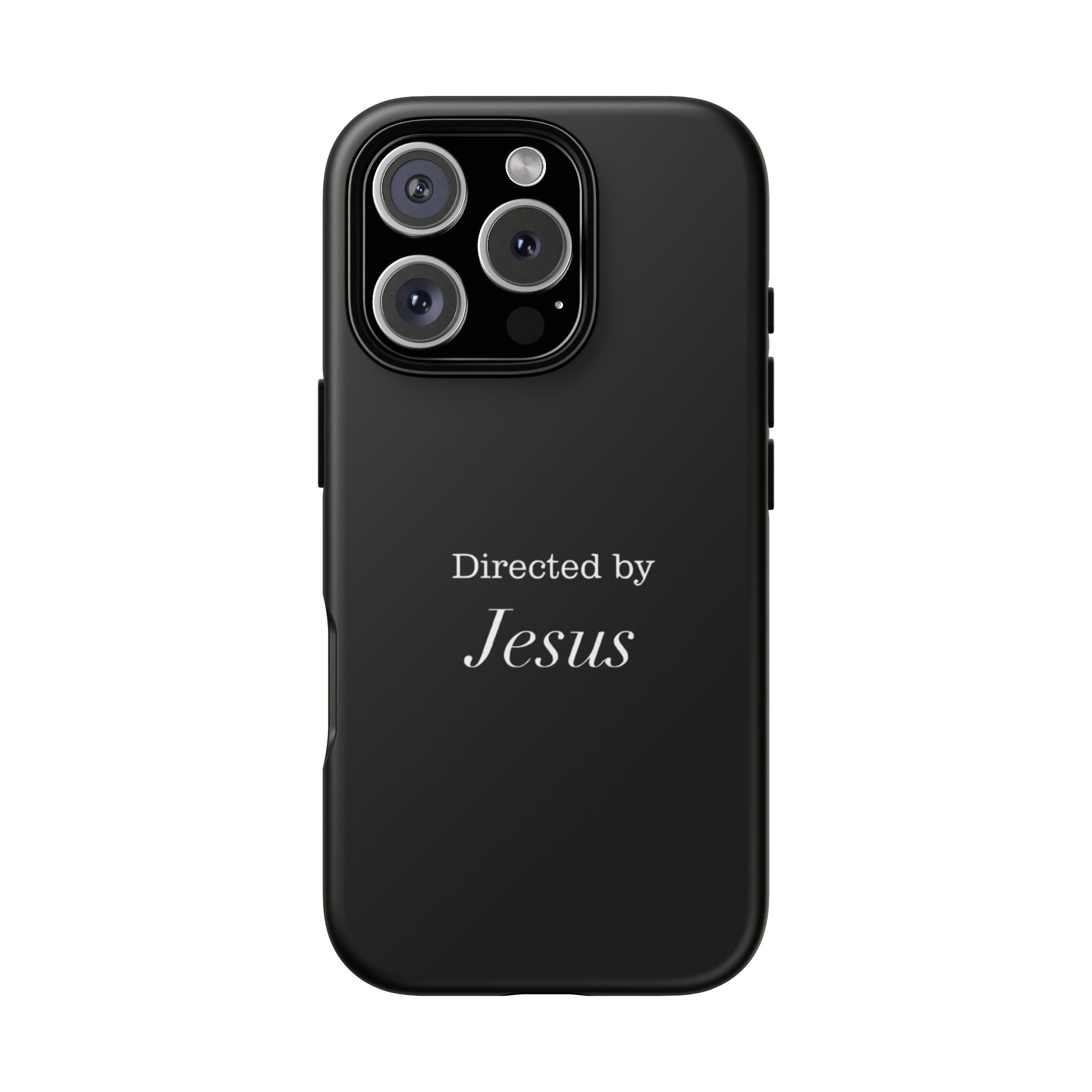 Directed by Jesus Tough Phone Case — Faith Black Protective Case