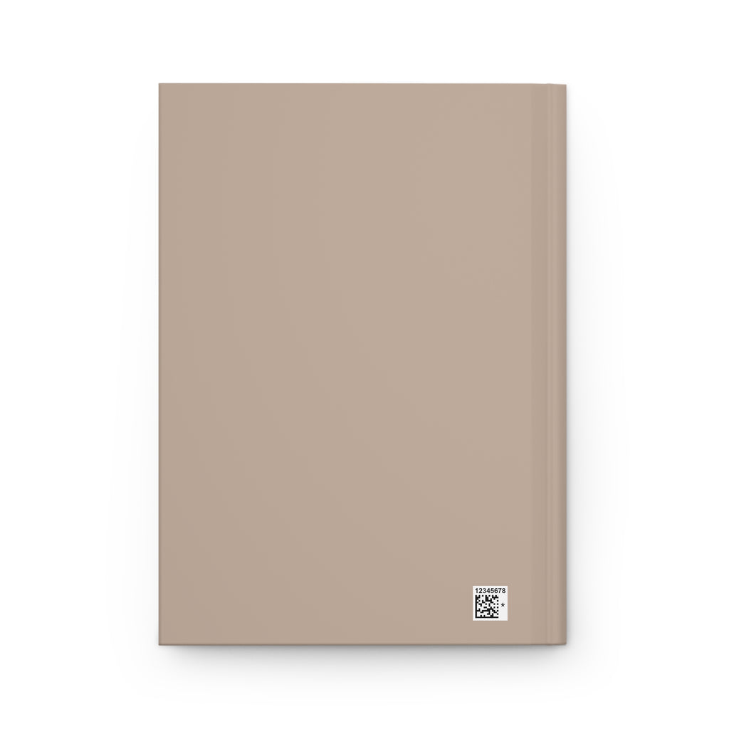 Abstract Neutral Pattern Hardcover Journal — Taupe Swirl Notebook for Notes & Planning