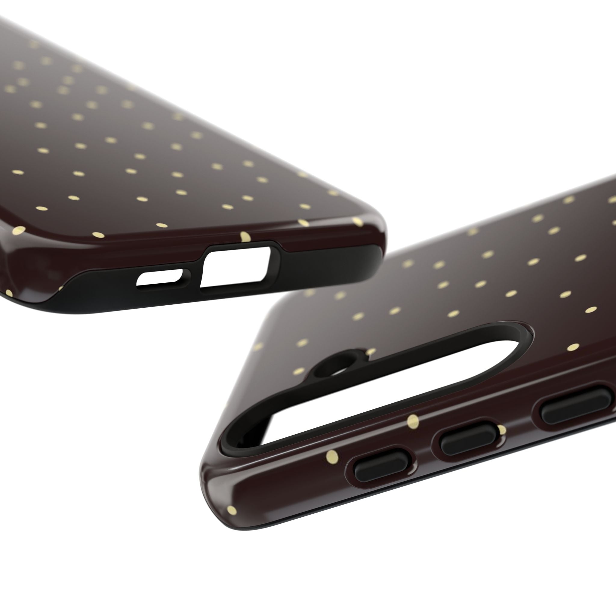 Brown Gold Polka Dot Tough Phone Case