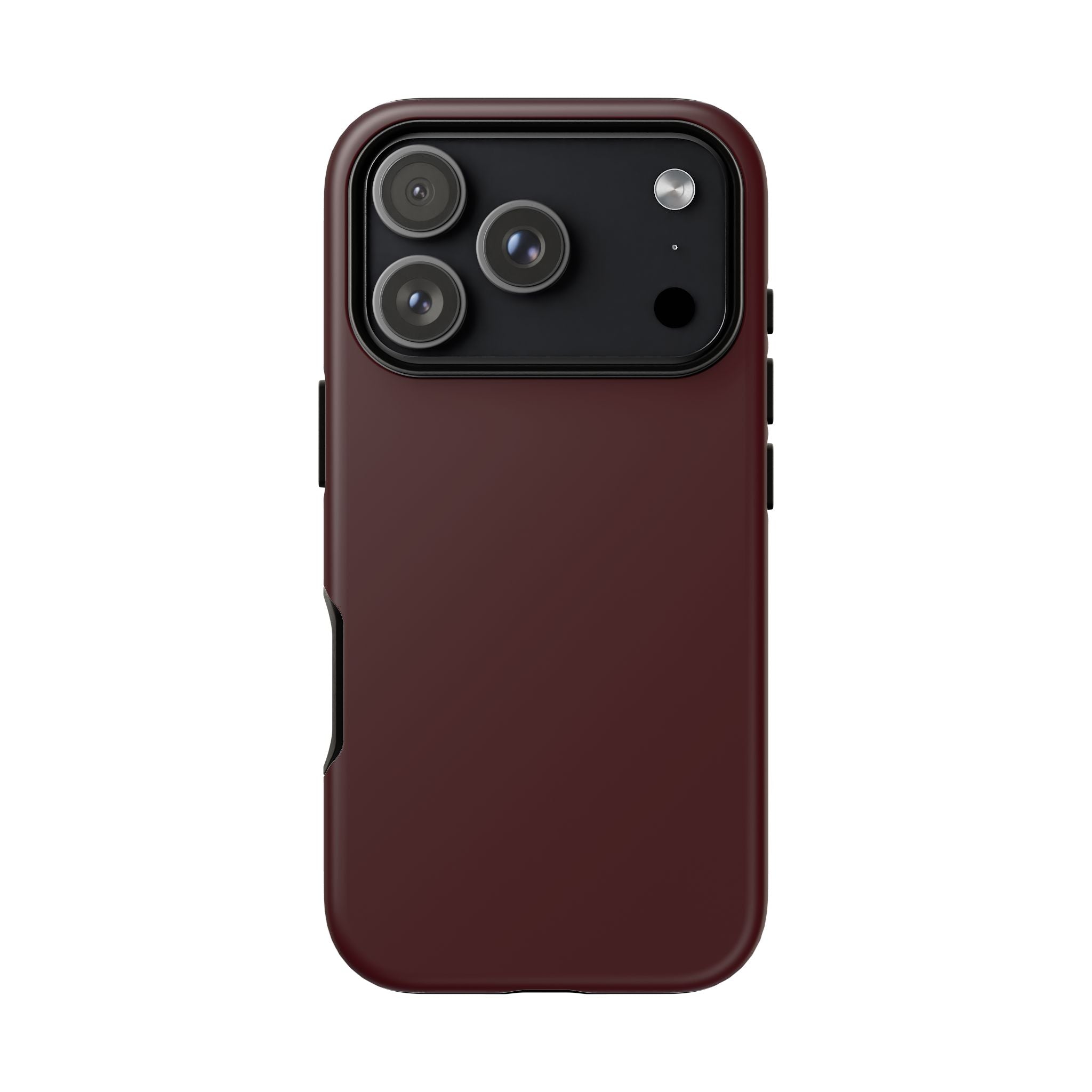 Maroon Tough iPhone Case — Slim Impact-Resistant Protective Cover