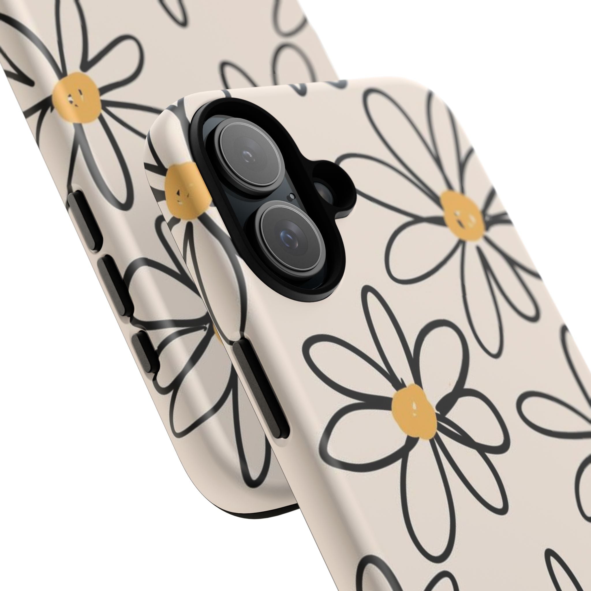 Daisy Sketch iPhone Case — Floral Protective Phone Cover