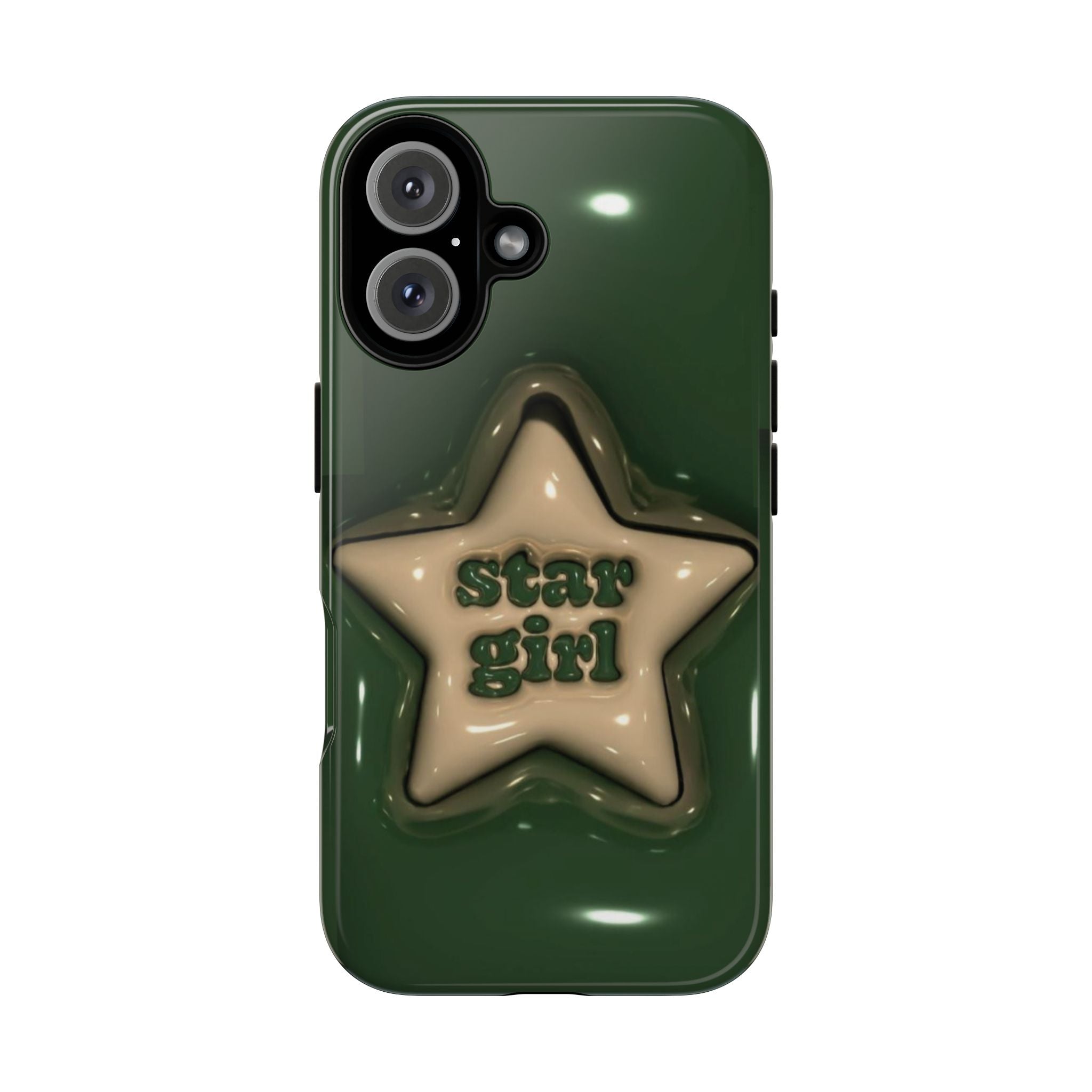 Star Girl iPhone Case — Green Star Protective Case