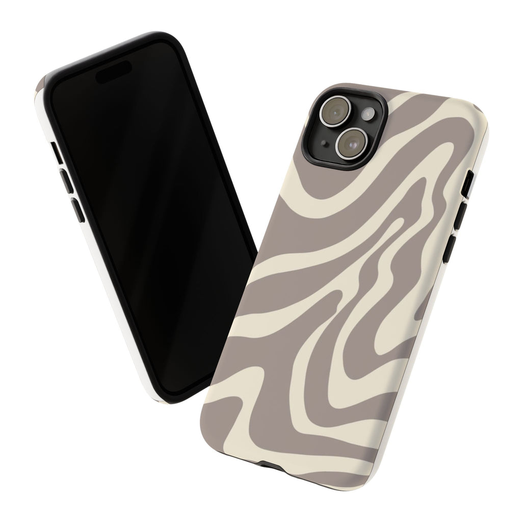 Neutral Zebra Print Tough iPhone Case