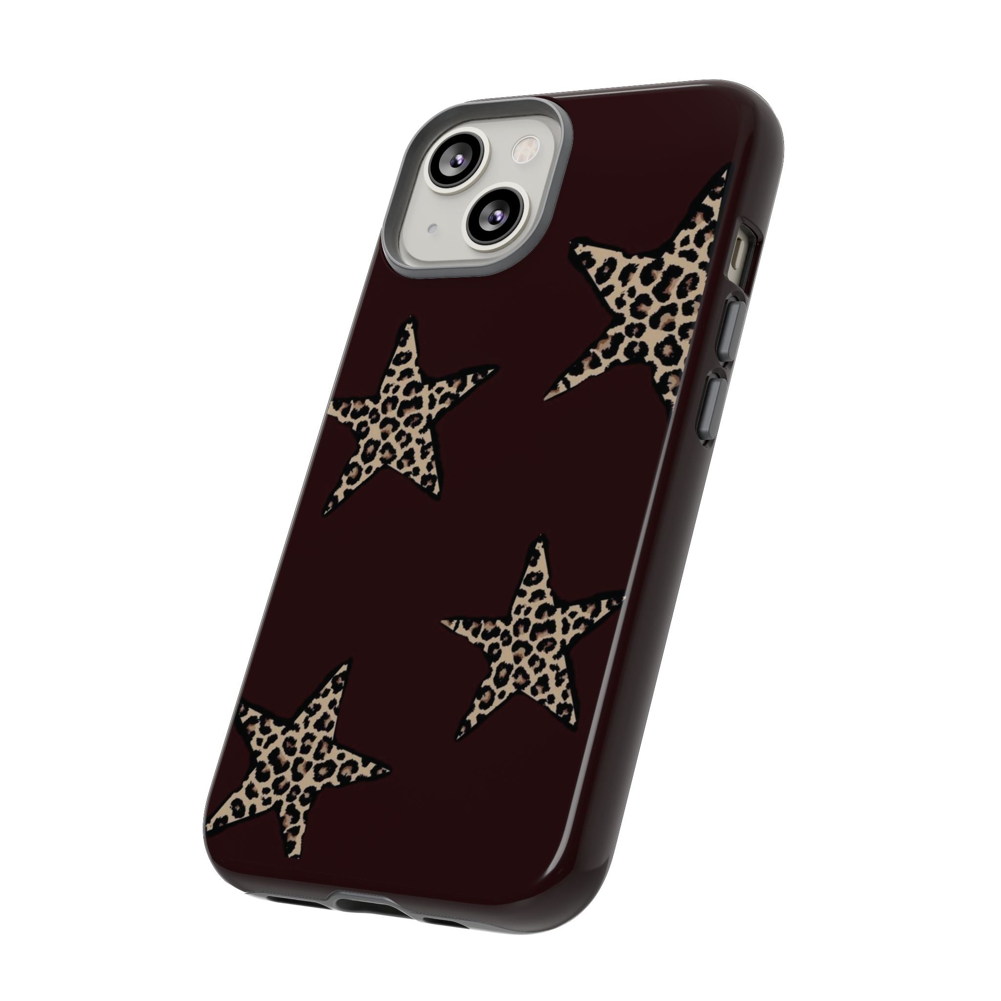Leopard Star iPhone Case — Chic Brown Protective Tough Case