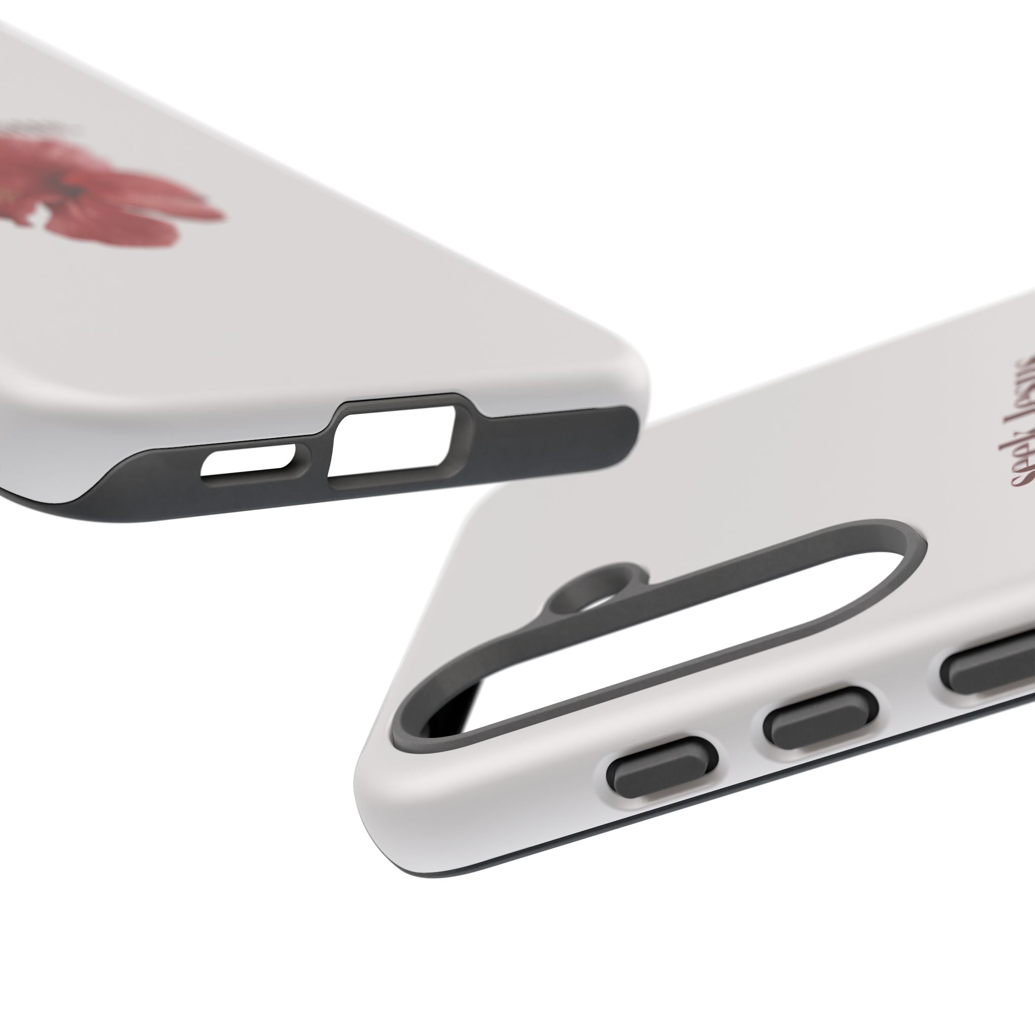 "seek Jesus." Floral Tough Protective Case