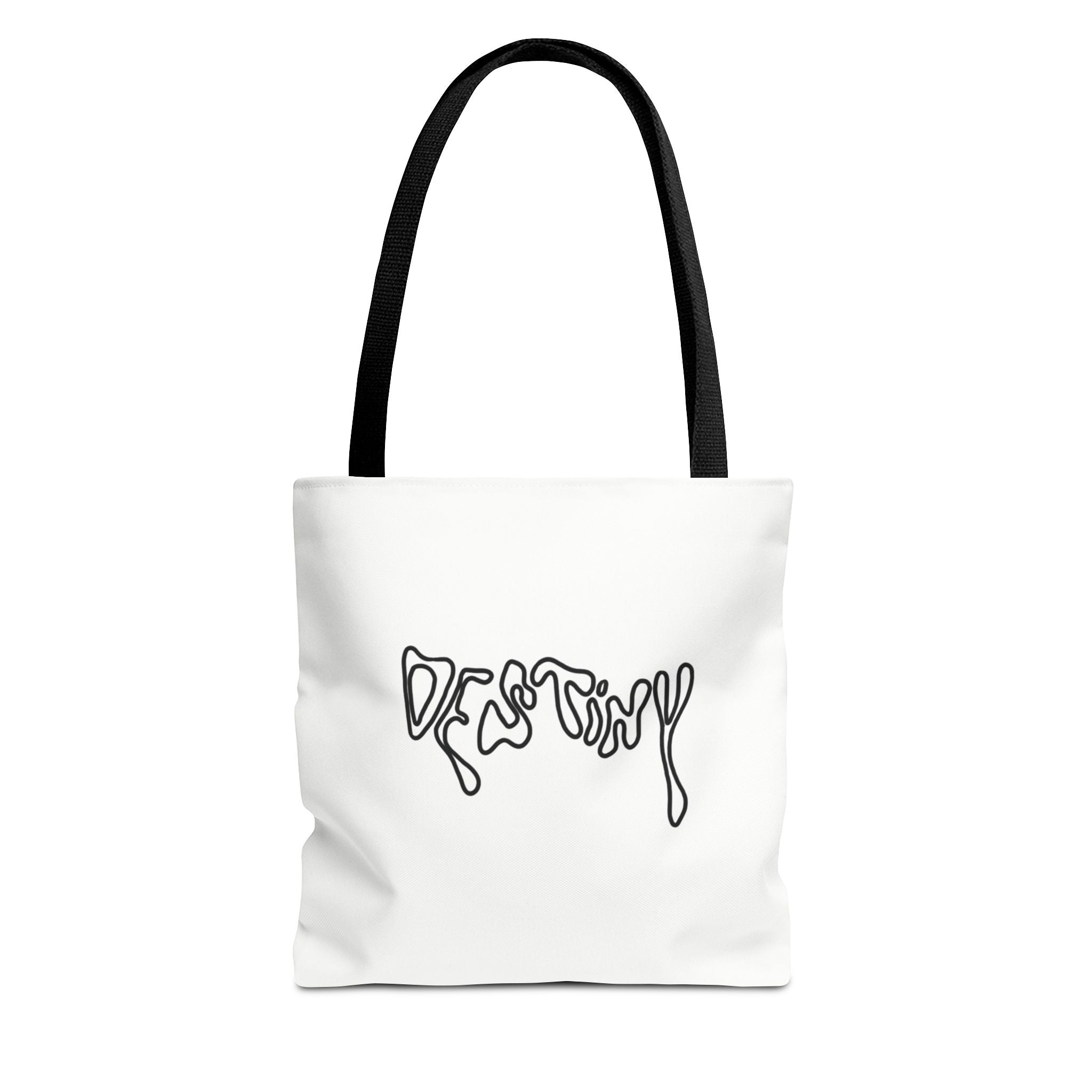 Destiny Script Tote Bag – Minimalist Graphic Canvas Tote