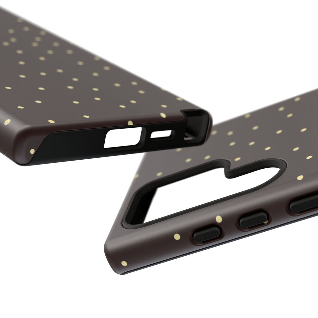 Brown Gold Polka Dot Tough Phone Case