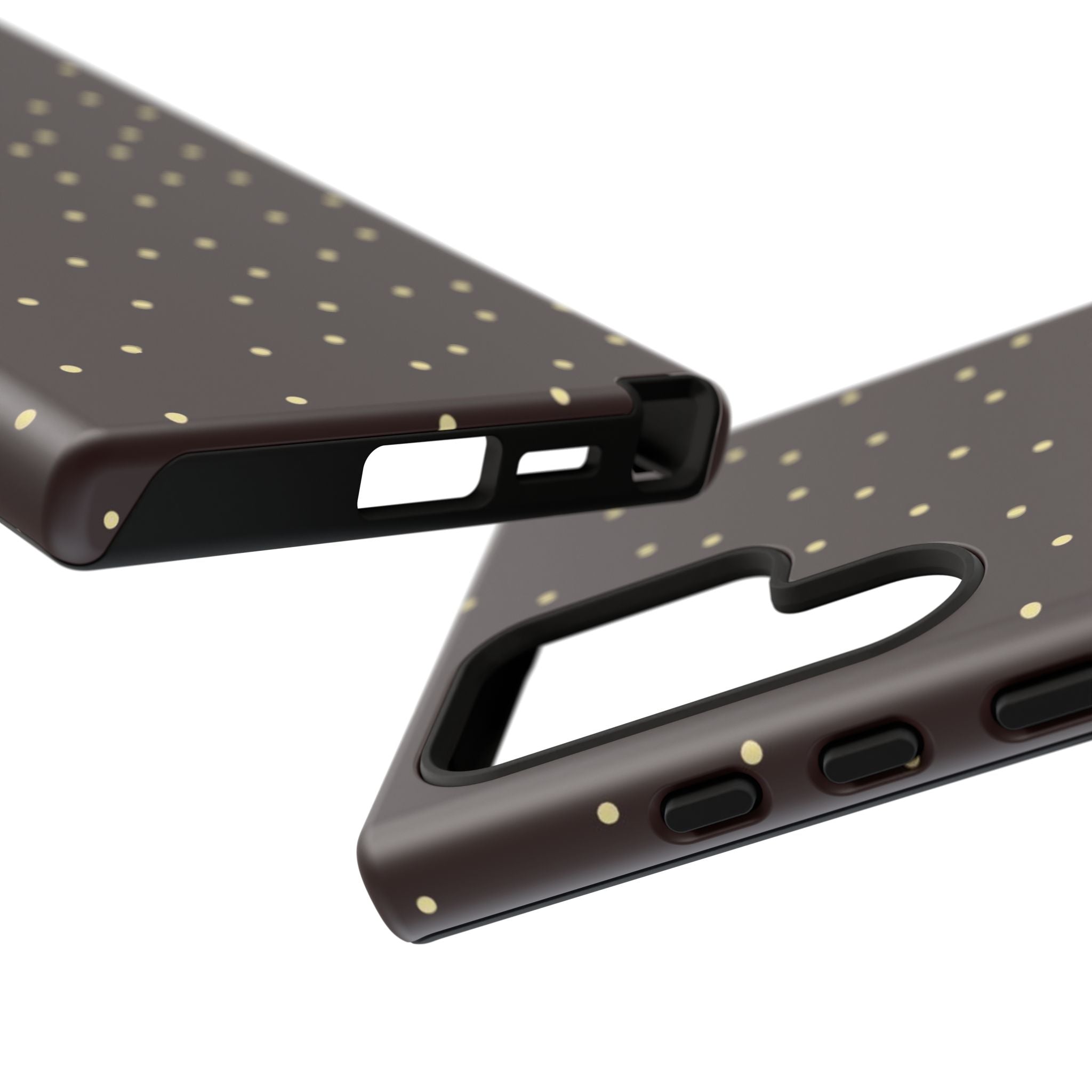 Brown Gold Polka Dot Tough Phone Case