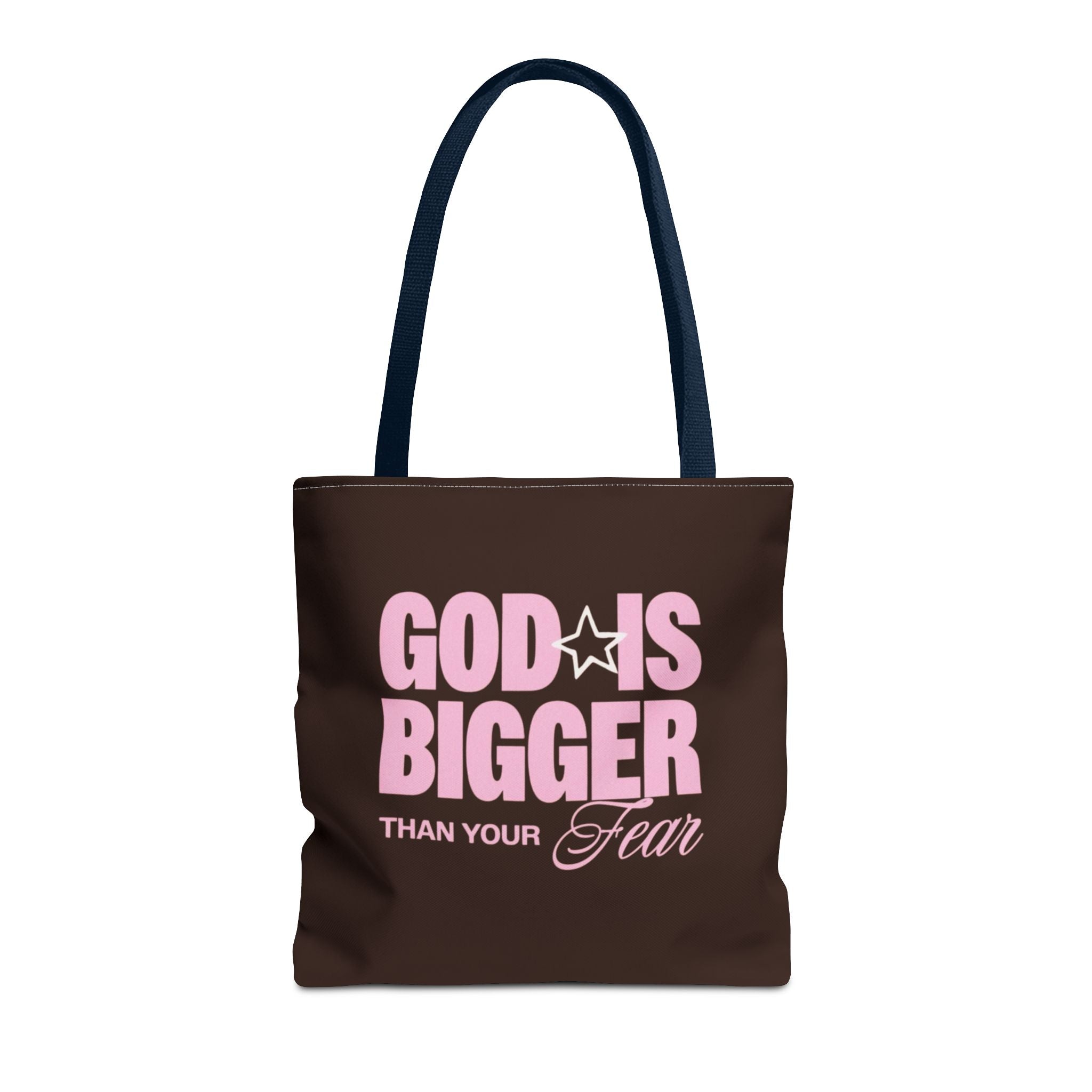 "God Is Bigger Than Your Fear" Scripture Quote Tote Bag
