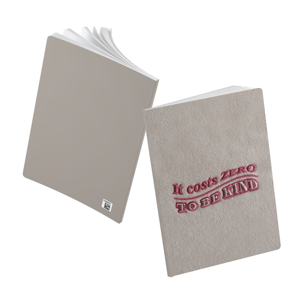 Kindness Journal — 'It Costs Zero to Be Kind' Softcover Notebook