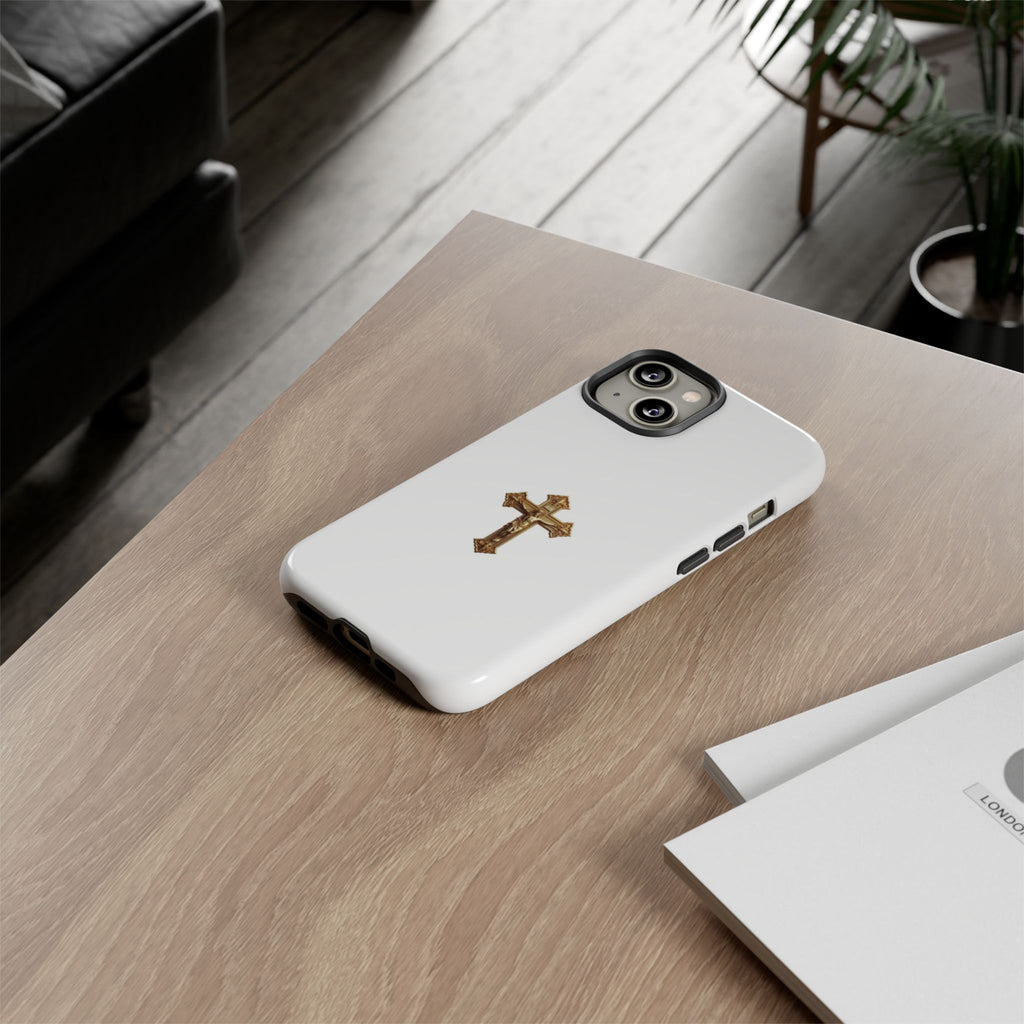 Gold Cross Tough Phone Case | Protective Cover
