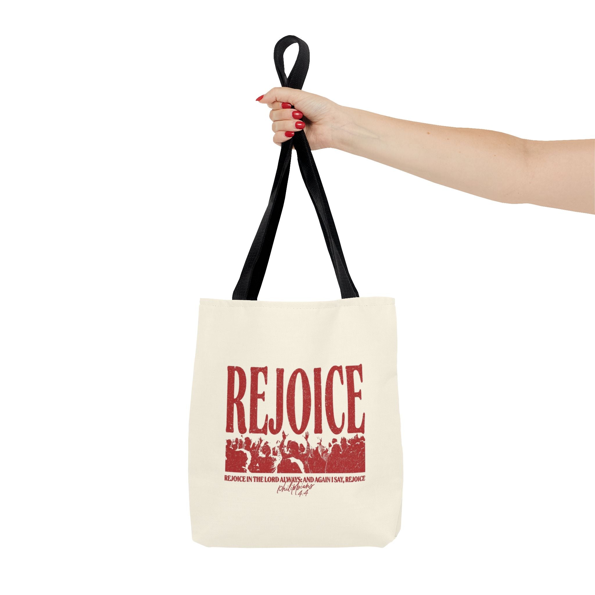 "Rejoice" Graphic Tote Bag