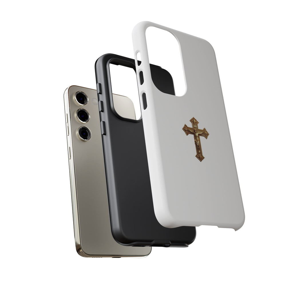 Gold Cross Tough Phone Case | Protective Cover