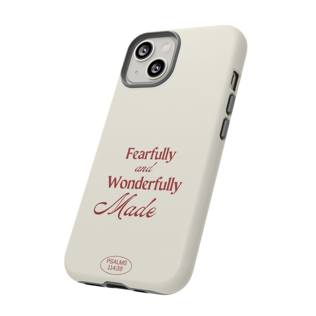 Tough Phone Case — "Fearfully and Wonderfully Made" Christian Scripture Protective Case