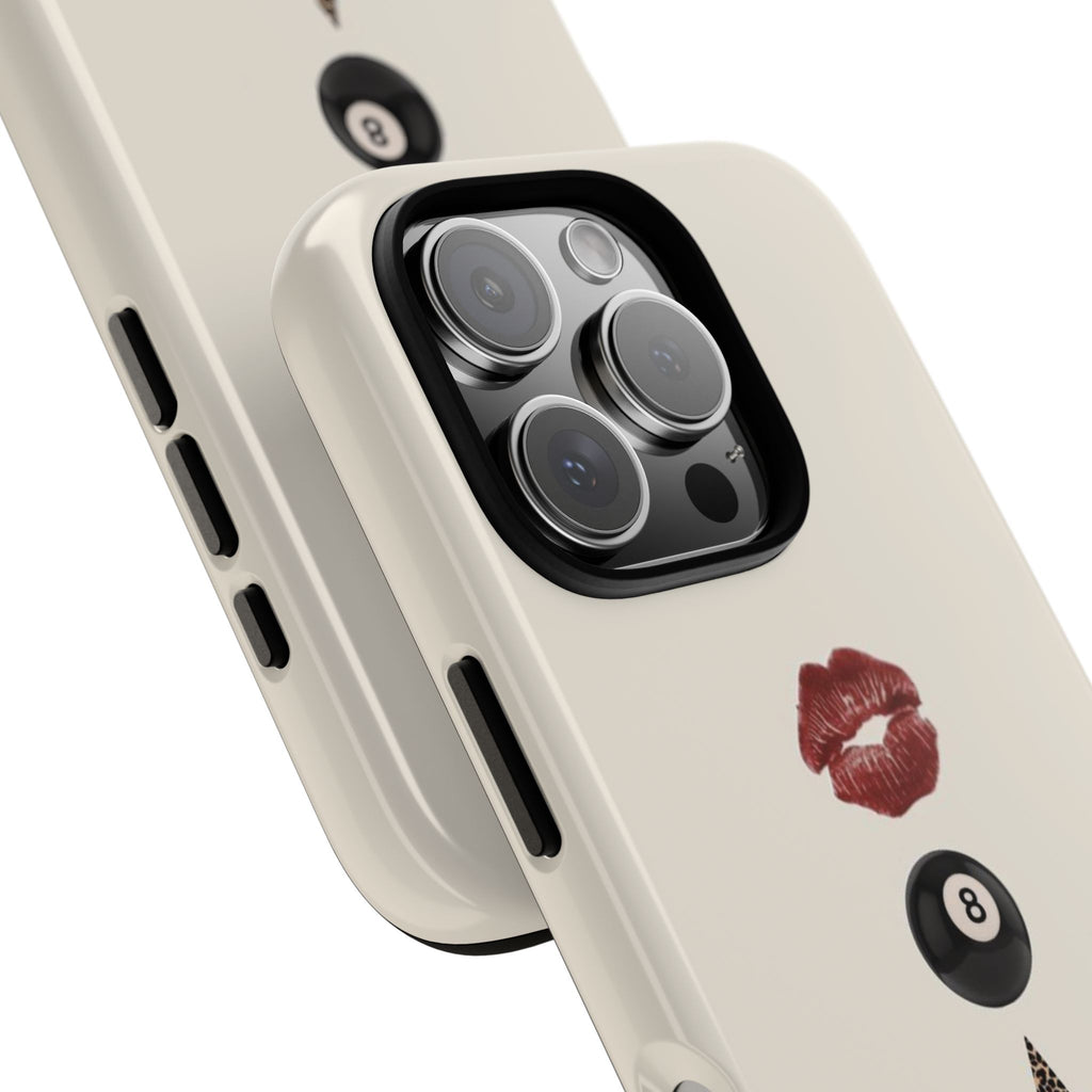 Kiss 8-Ball Star iPhone Case – Trendy Minimalist Protective Cover