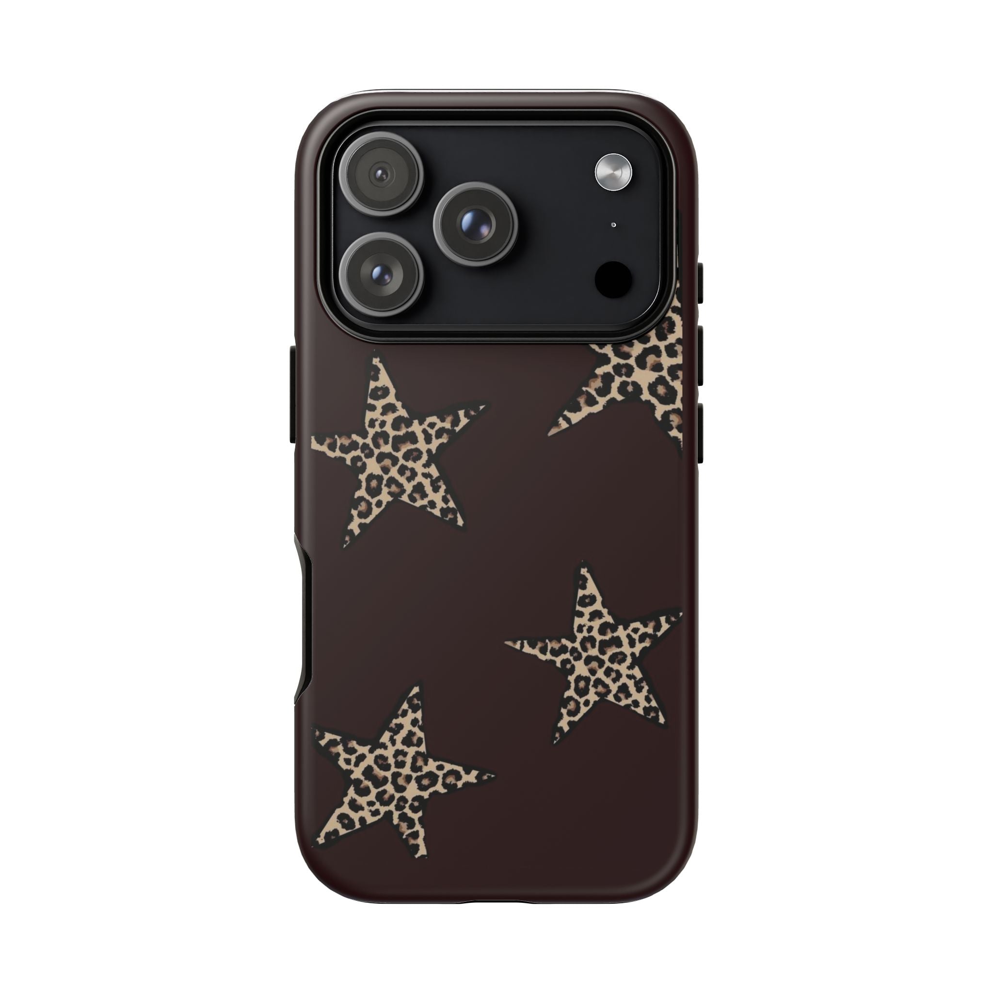 Leopard Star iPhone Case — Chic Brown Protective Tough Case