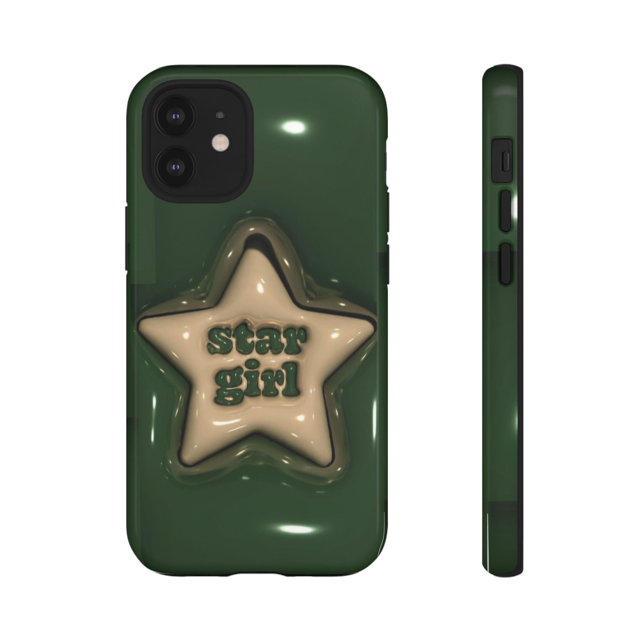 Star Girl iPhone Case — Green Star Protective Case