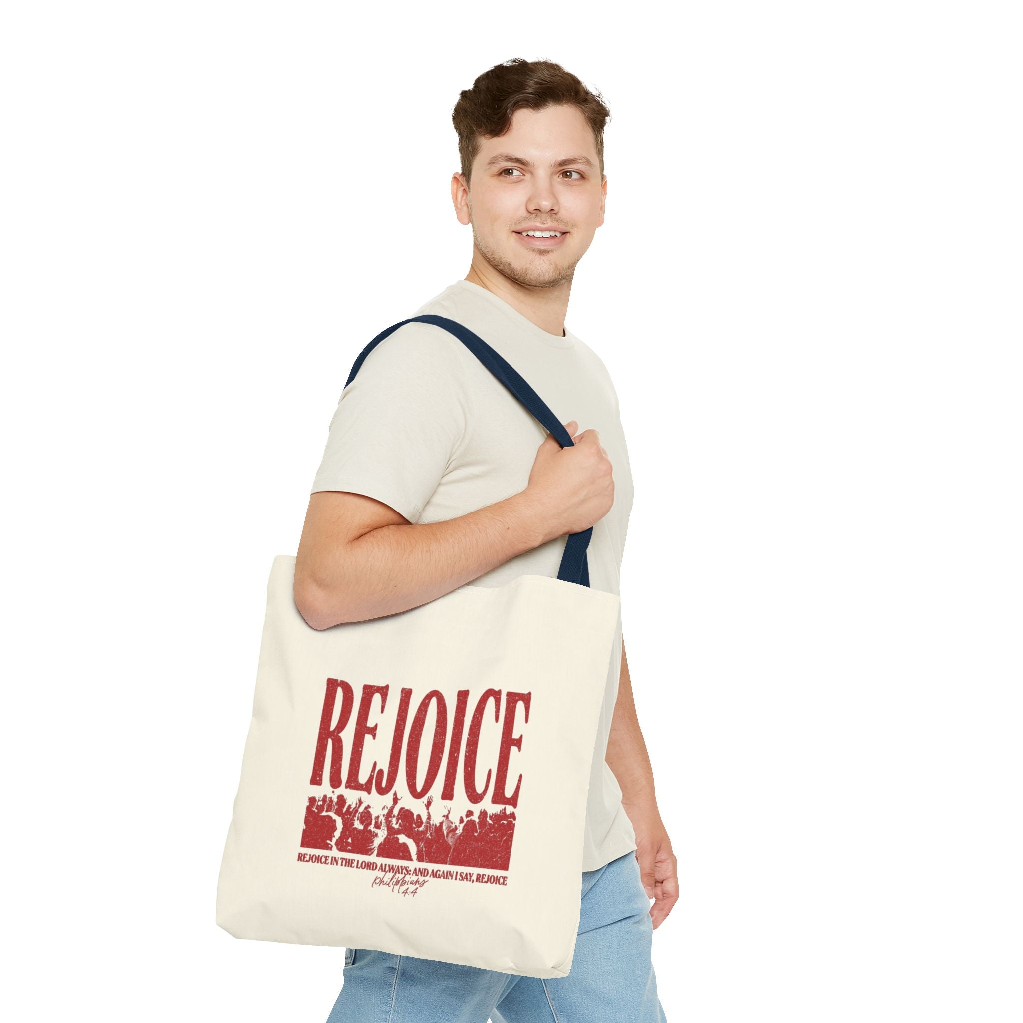 "Rejoice" Graphic Tote Bag