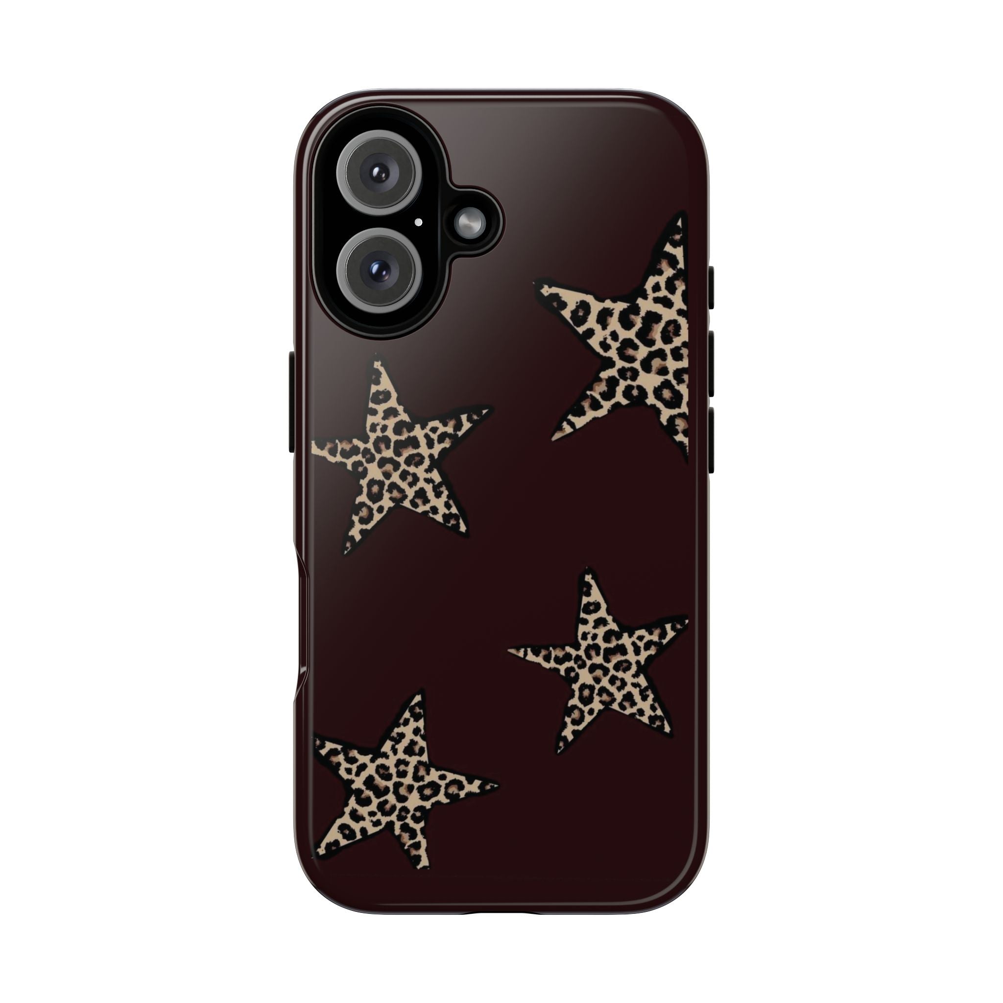 Leopard Star iPhone Case — Chic Brown Protective Tough Case