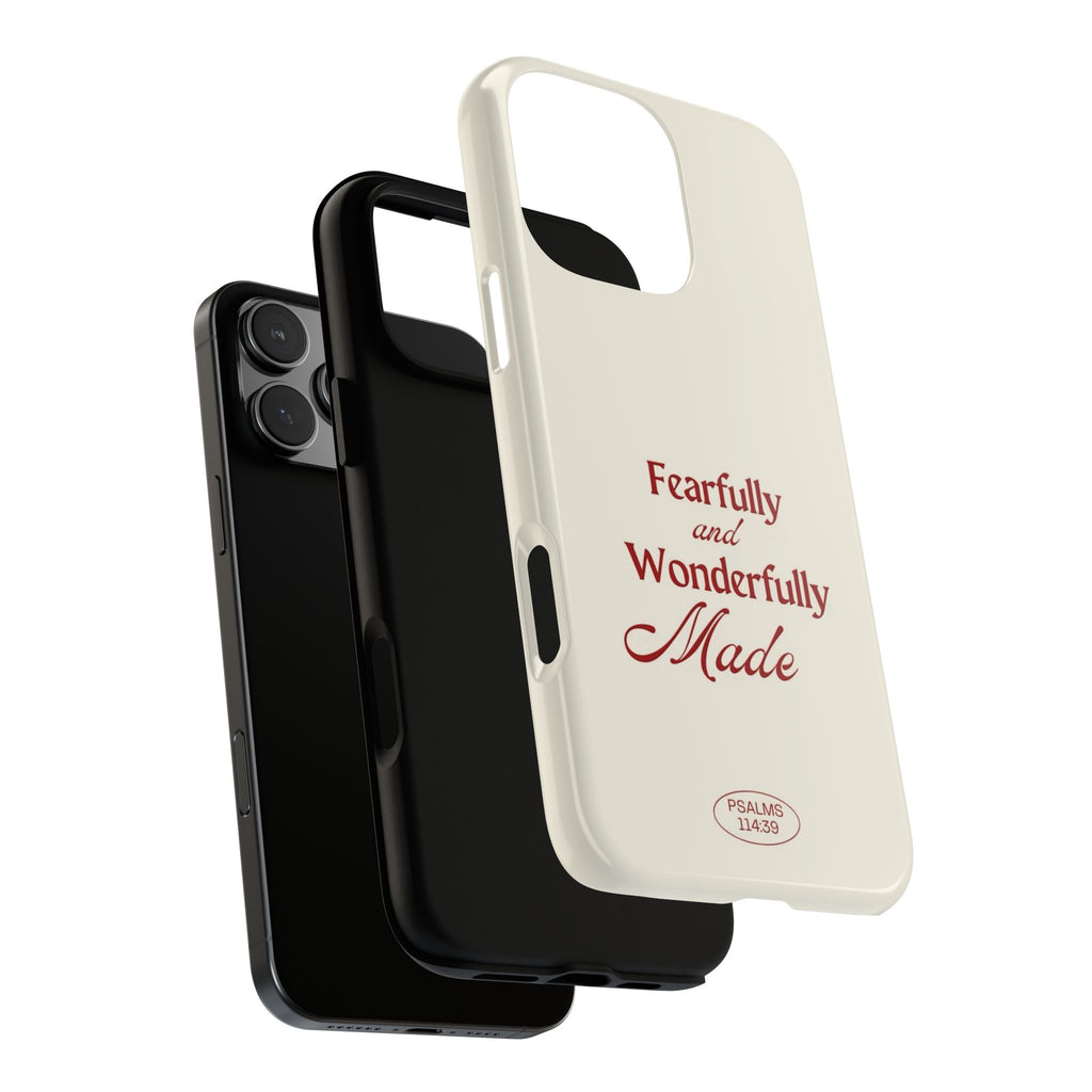 Tough Phone Case — "Fearfully and Wonderfully Made" Christian Scripture Protective Case