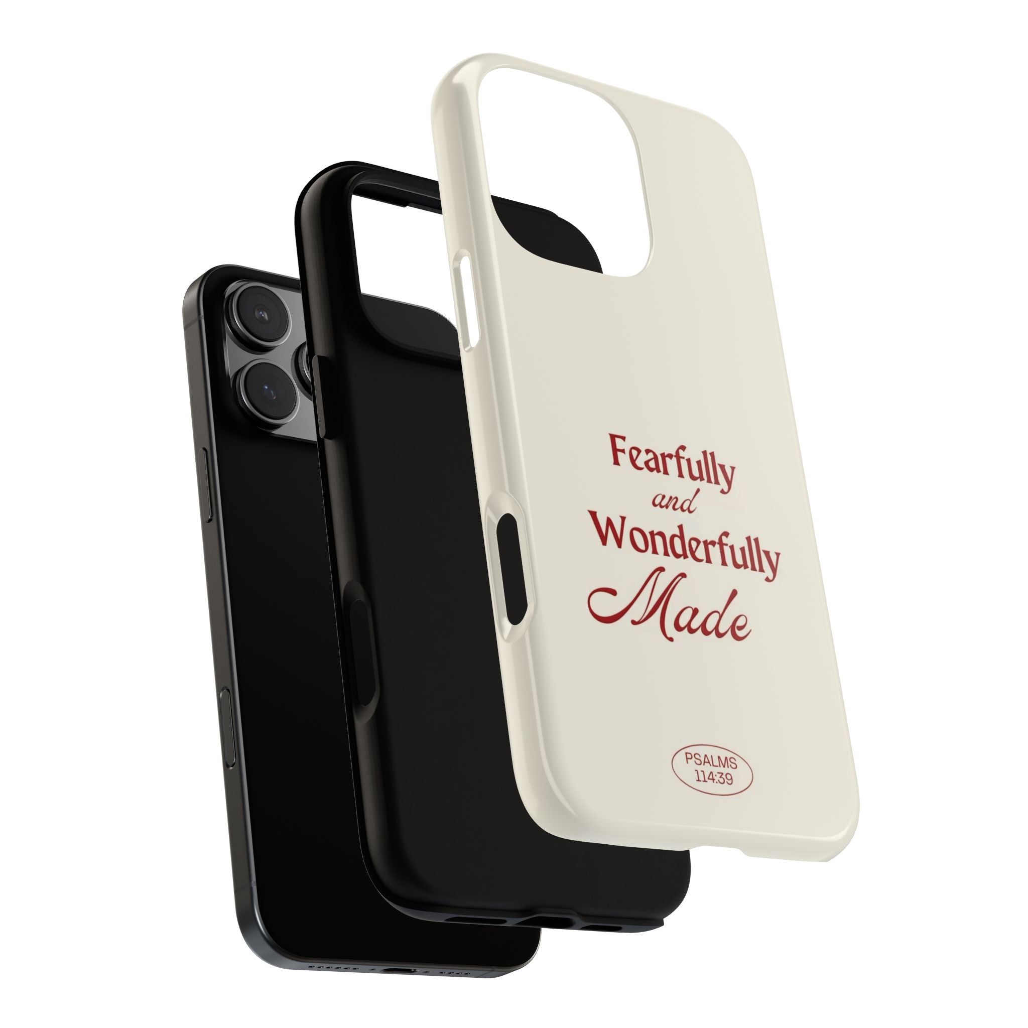 Tough Phone Case — "Fearfully and Wonderfully Made" Christian Scripture Protective Case