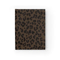 Leopard Print Brown Hardcover Ruled Journal — Pocket Notebook for Notes & Daily Planning