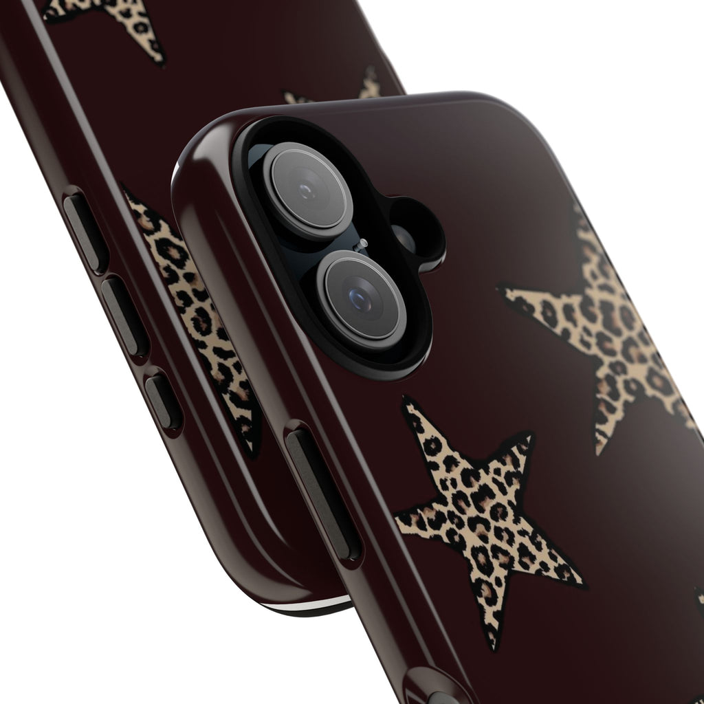 Leopard Star iPhone Case — Chic Brown Protective Tough Case
