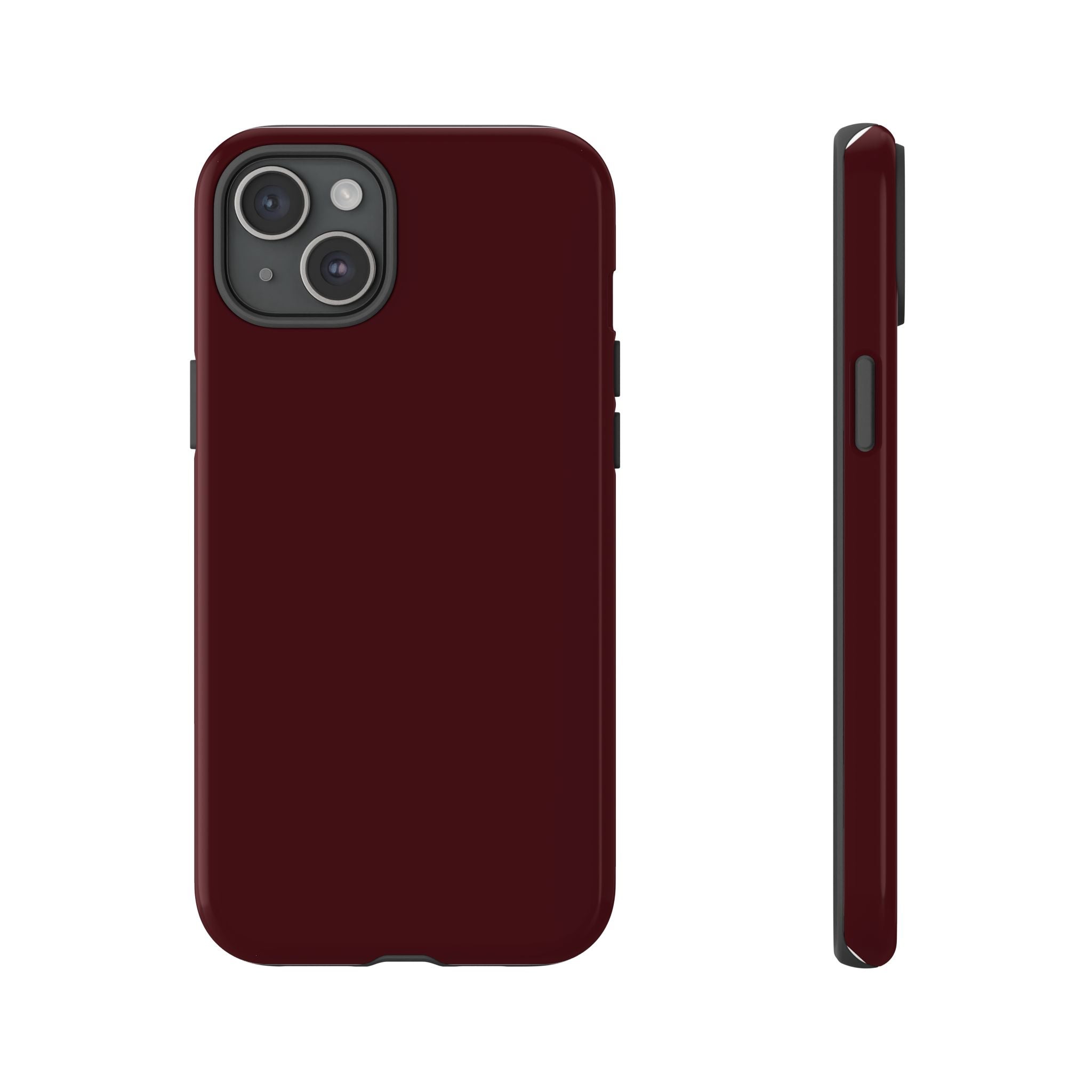 Maroon Tough iPhone Case — Slim Impact-Resistant Protective Cover