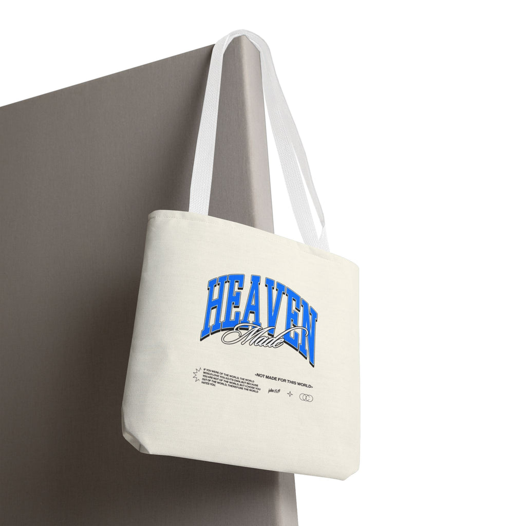 Heaven Music Tote Bag - Retro Blue Graphic All-Over Print