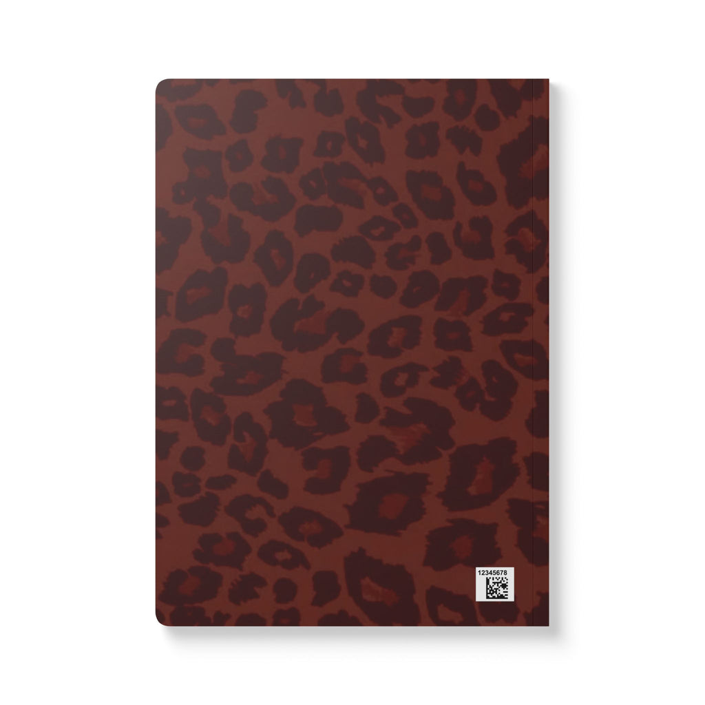Leopard Print Softcover Journal — Brown Animal Print Notebook for Notes & Journaling