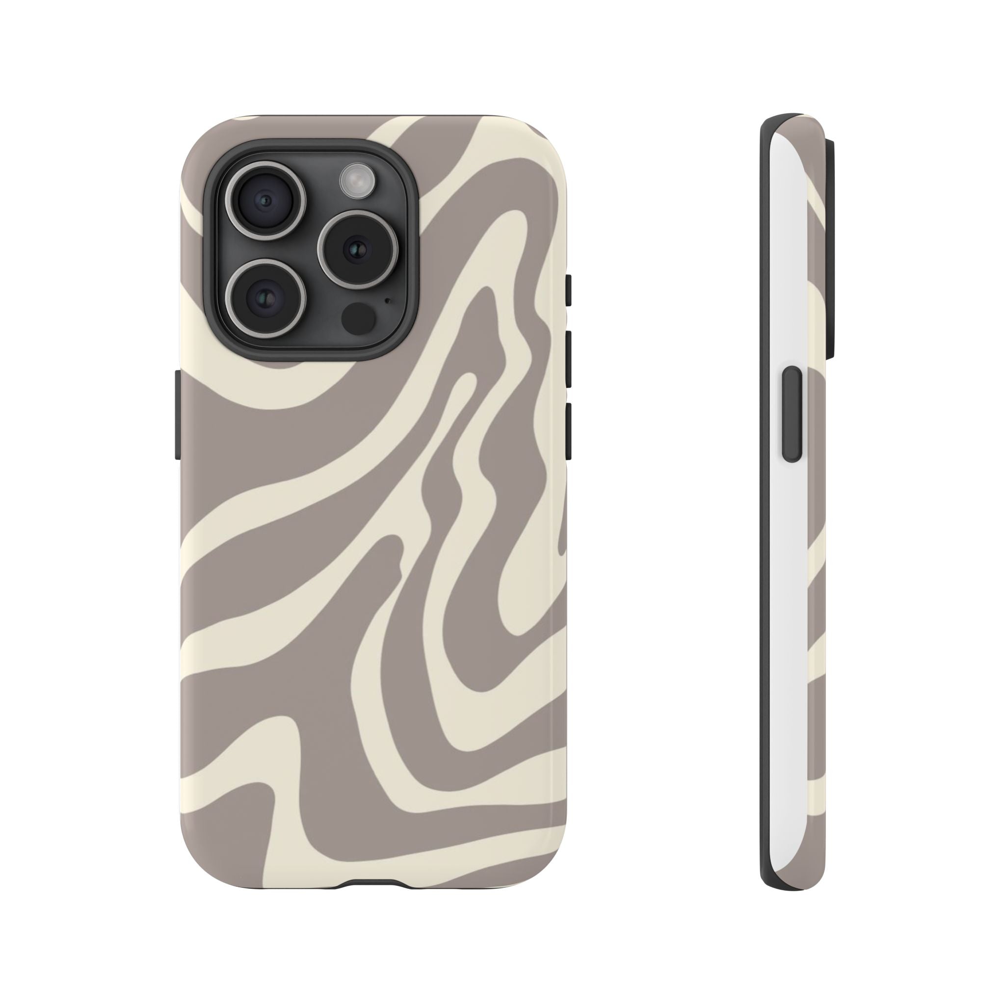 Neutral Zebra Print Tough iPhone Case